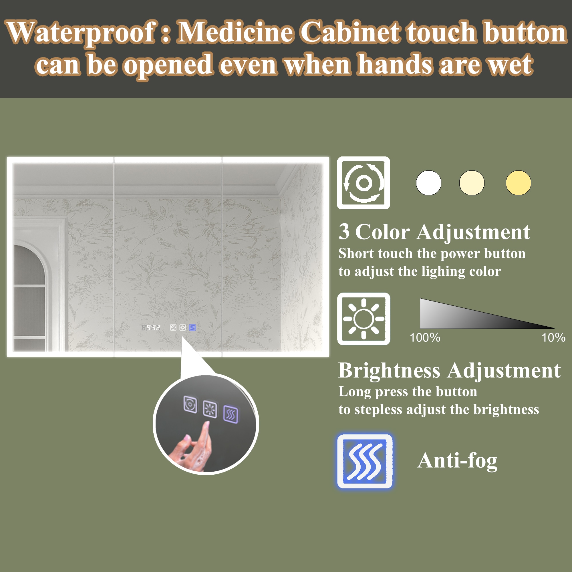 ExBrite DIBC3030LDR Bathroom-Medicine-Cabinets - View #5