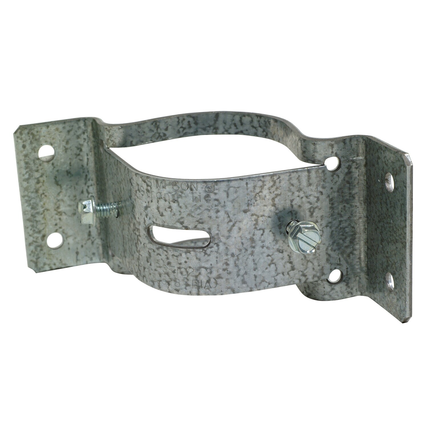 Simpson Strong-Tie PGTIC2-R 2-1/2-in 12 -Gauge Galvanized Steel Pipe rail tie Wood to steel