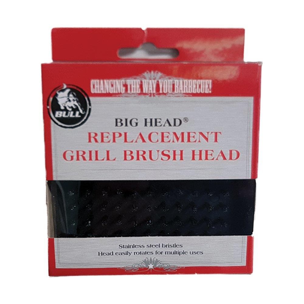 Bull 24218 Big Head Stainless Steel Wire Grill Brush with Soft Grip Handle,  Red