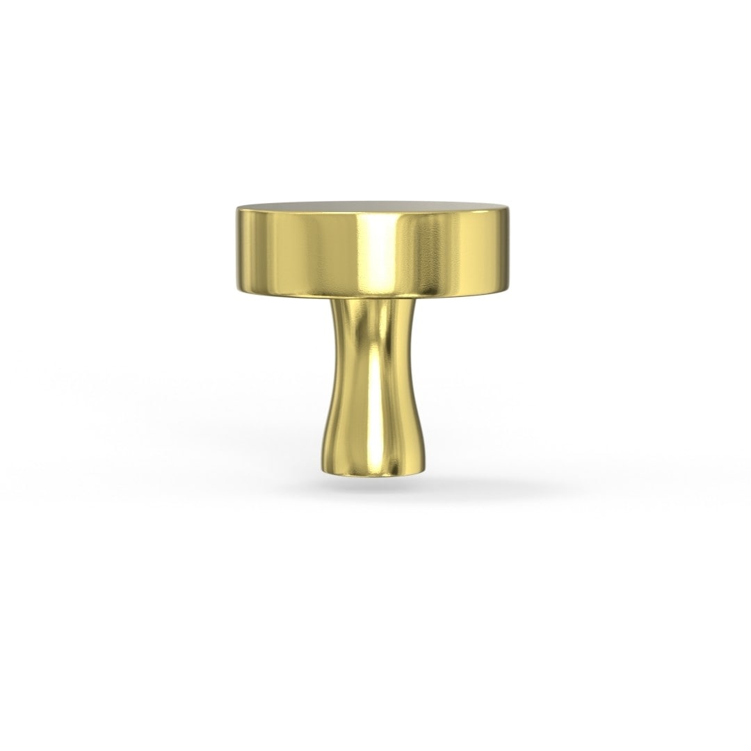 Sumner Street Home Hardware The Perfect Knob 1-1/8-in Polished Gold Round Modern Cabinet Knob #RL005415