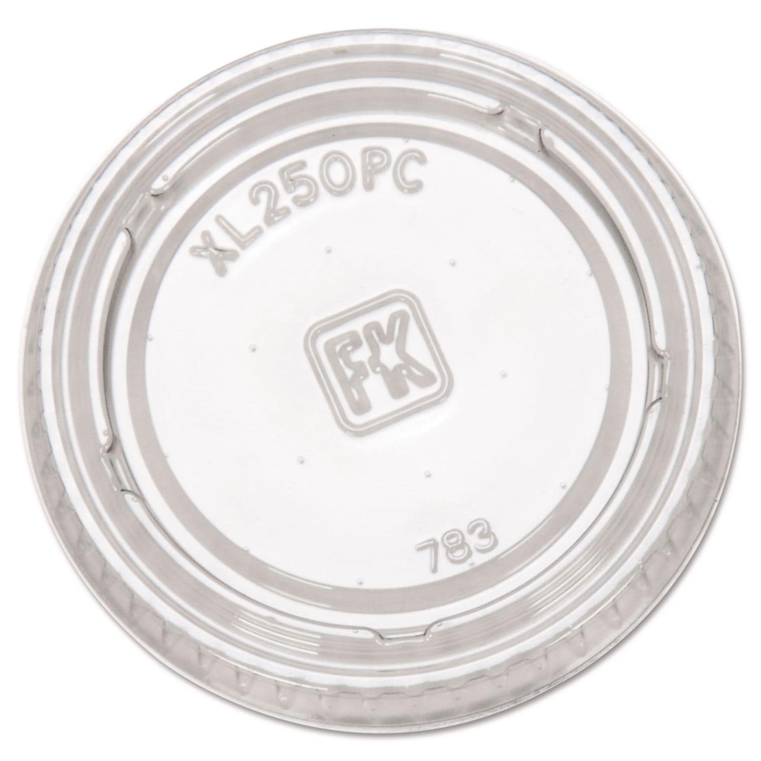 Fabri-Kal Portion Cup Lids Fits 1.5 oz to 2.5 oz Portion Cups Plastic Clear 125/Sleeve 20 Sleeves/Carton #9505083