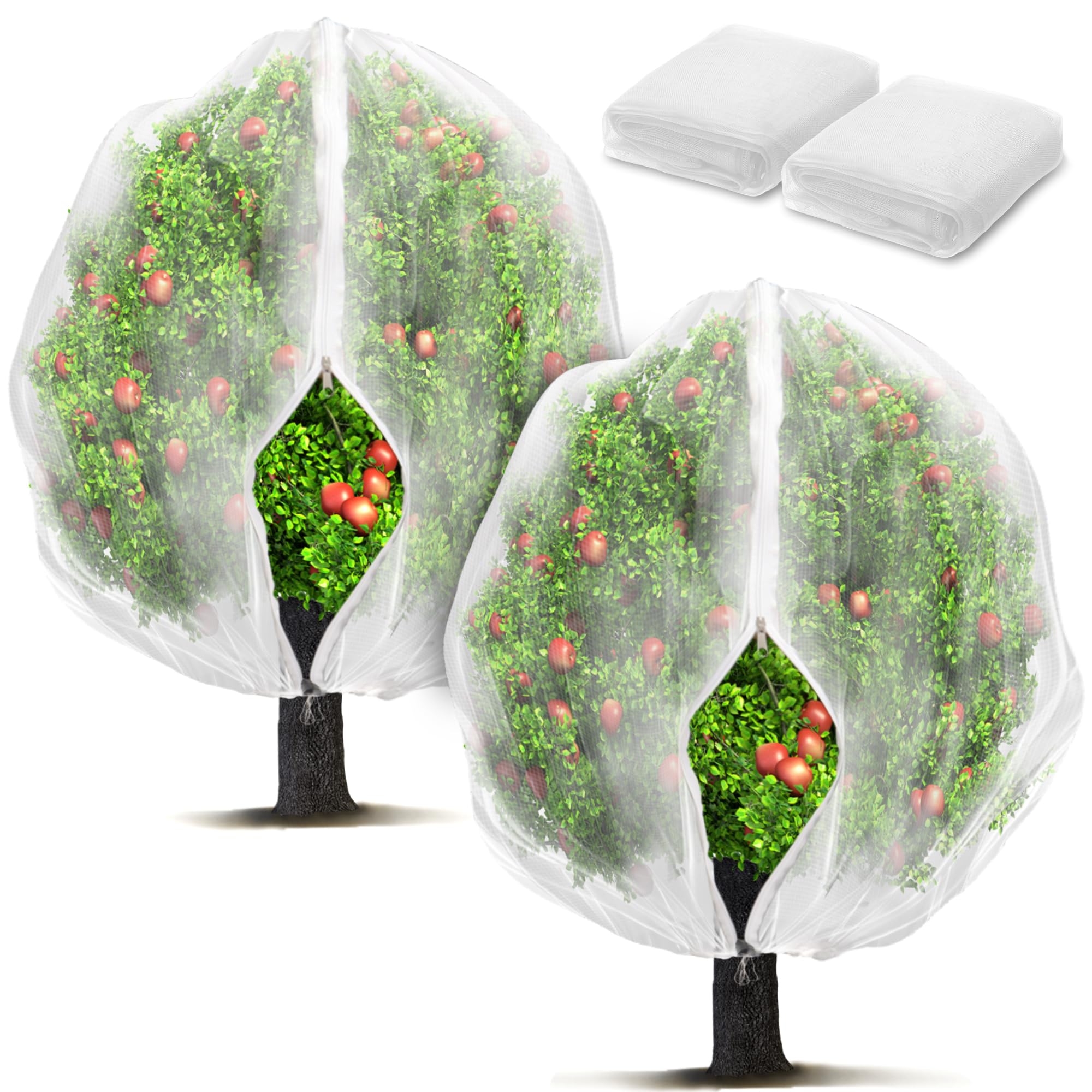 CYIKE 2 Pack Fruit Tree Netting Bags with Zipper and Drawstring Ultra ...