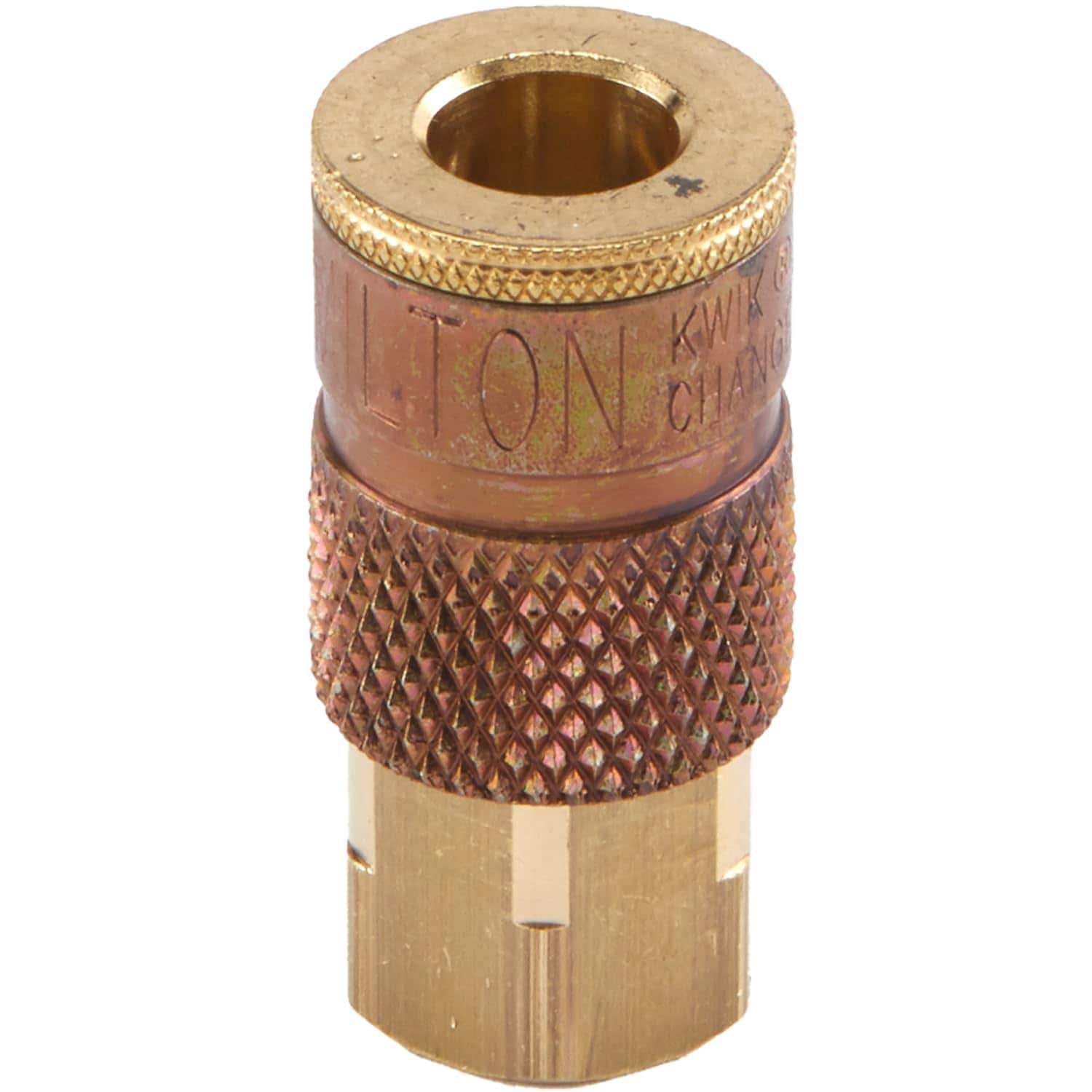 Milton  S-785 1/4-in FNPT T-Style Air Compressor Quick-Connect Coupler Brass Blue Single