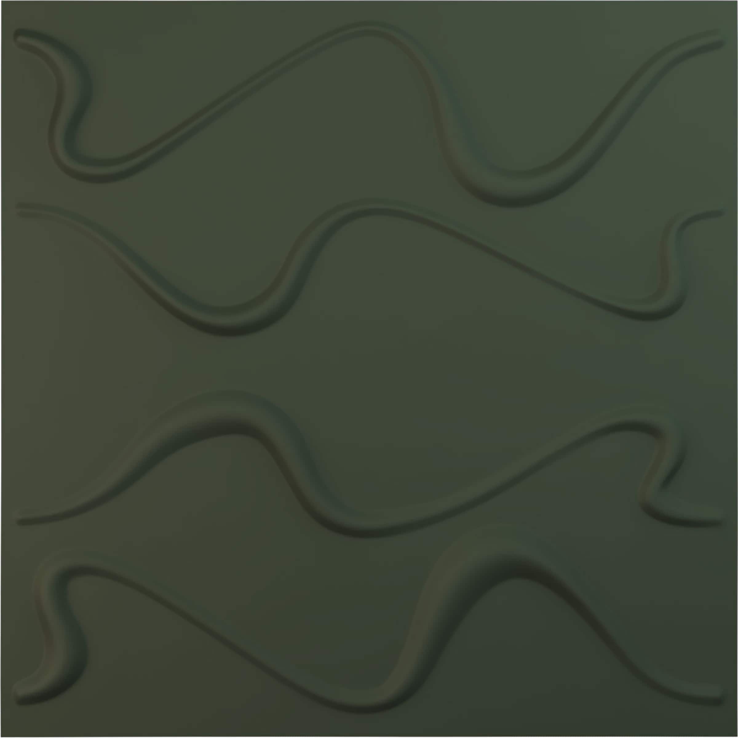Ekena Millwork WP20X20VEGHC-CASE-12 19-5/8-in x 19-5/8-in Embossed Paintable/Stainable Green PVC Wall Panel ( 12 -Pack, Covers 32.04 )