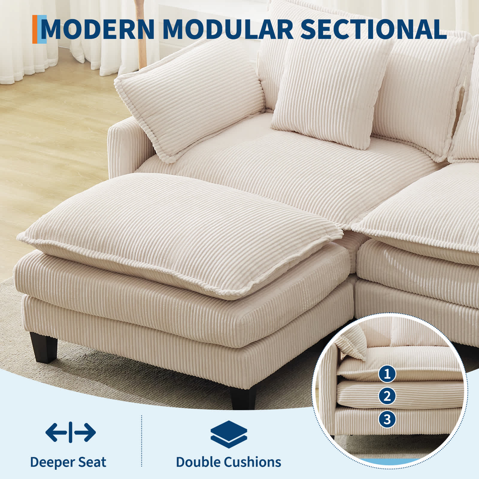 Qeetex SUN-VNN-334DERLT Sofas-Loveseats - View #4