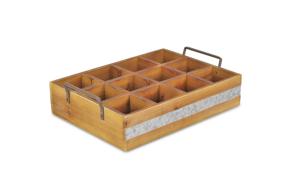 Cheung's 4938BR Trays and Caddies 12-in x 16.25-in Brown Rectangle Serving Caddy
