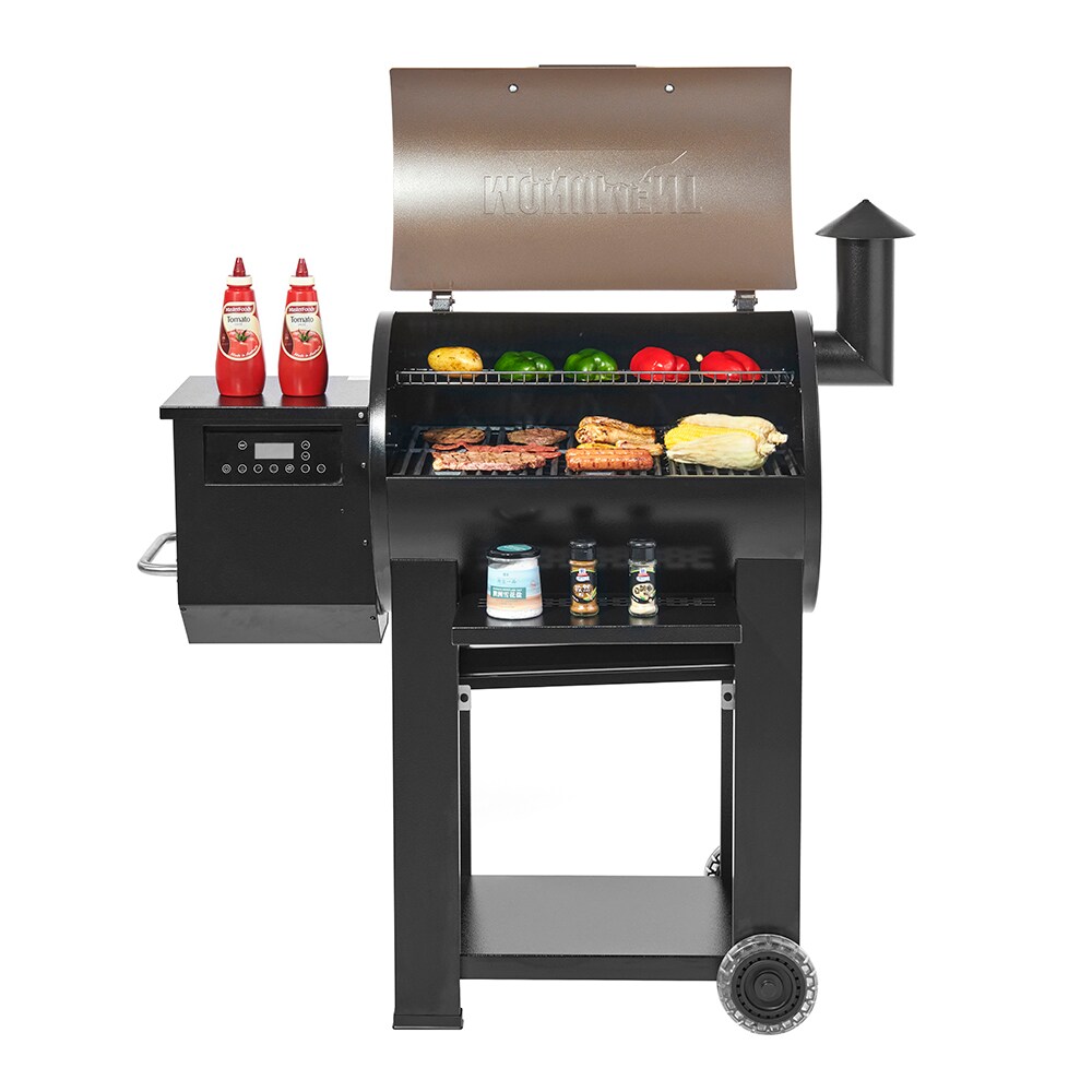 Monument 435-sq in Black Pellet Grill in the Pellet Grills department ...