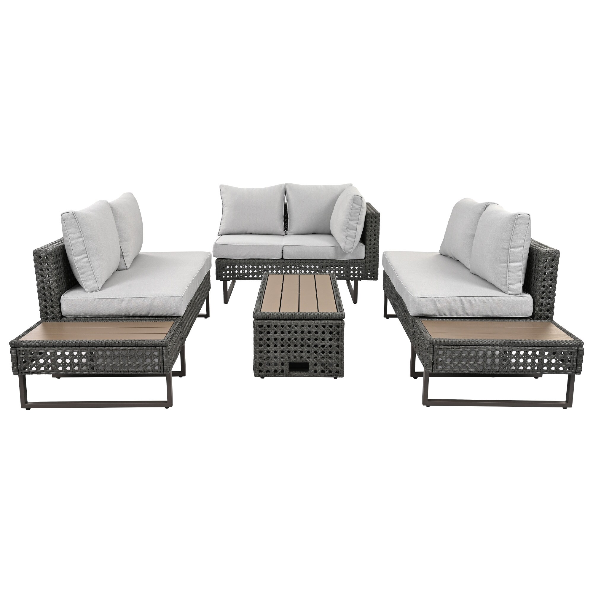 SINOFURN SYB260077GY Patio-Sofas-Daybeds - View #5