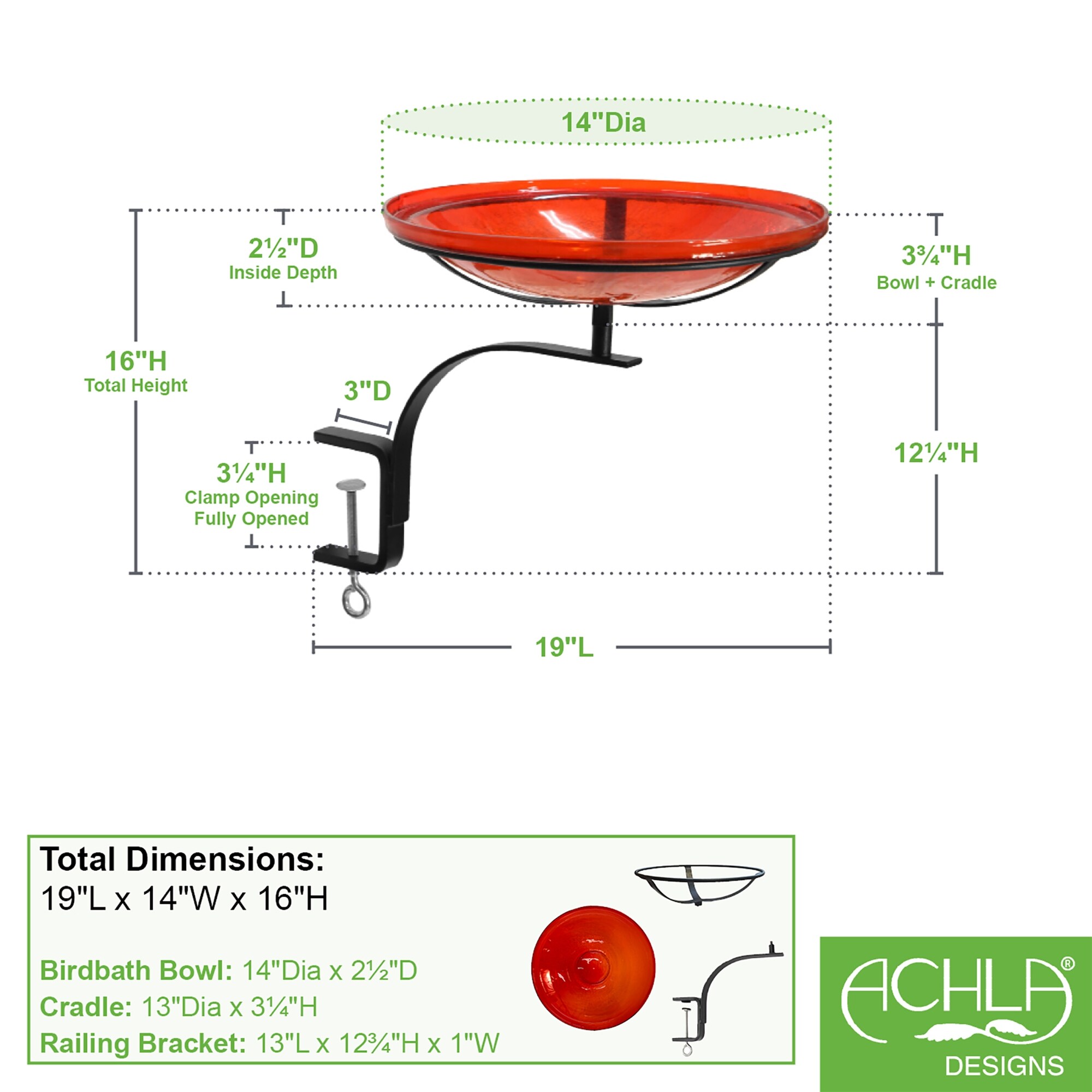 ACHLA Designs 201-2033 birdbaths - View #2