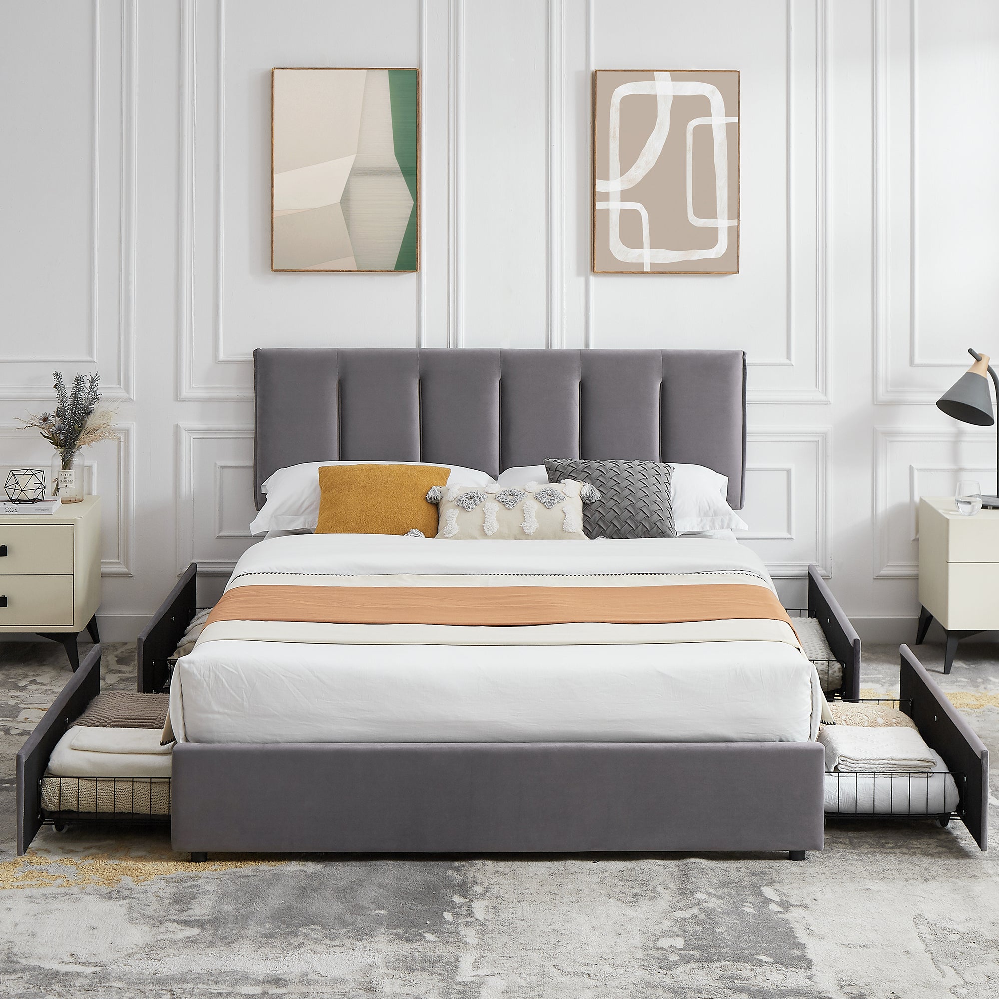 Vecelo LOE-CY-QB04-UP-DGRY beds - View #2