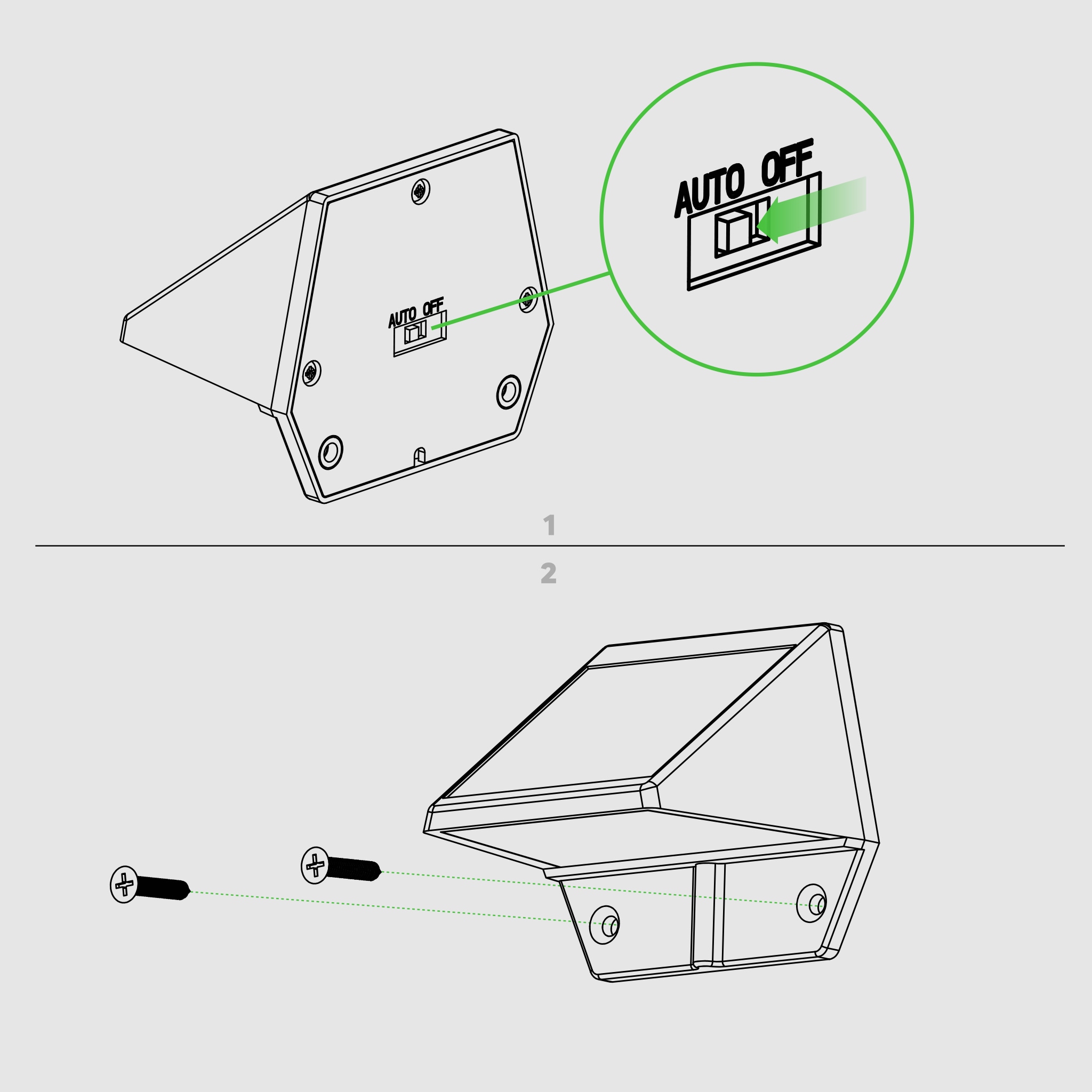 Black Aluminum Solar LED Deck and Wall Light