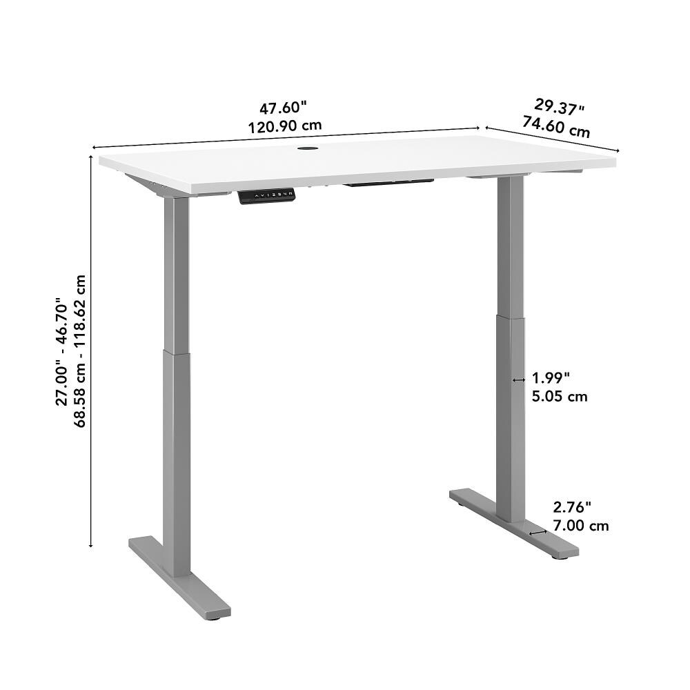 Bush Business Furniture Move 60 Series 47.6-in White Modern ...