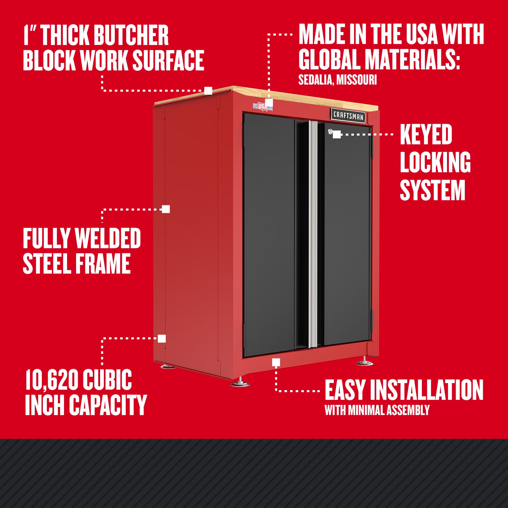 CRAFTSMAN CMST22603RB Garage-Cabinets - View #4