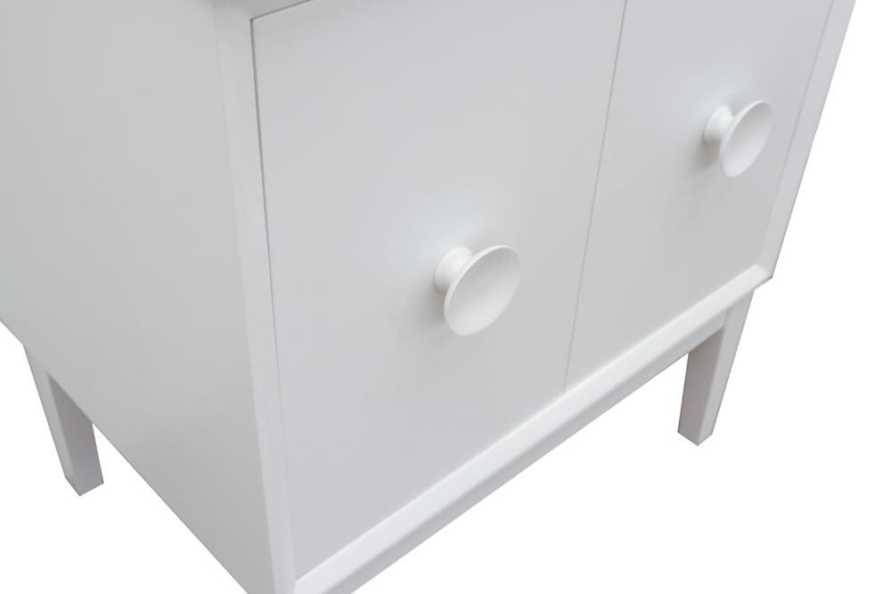 Bellaterra Home LV0400-WH Single Vanity- Cab only 30-in White Bath