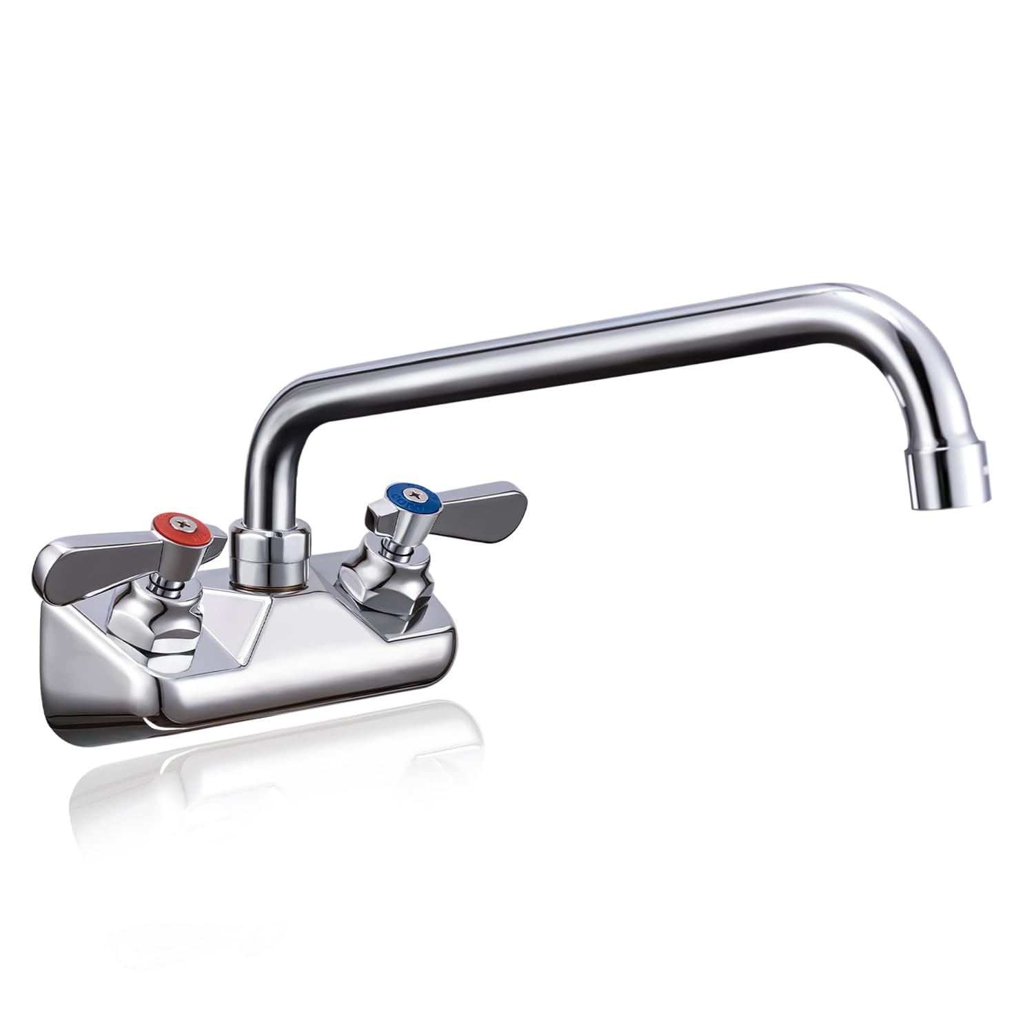 LAIFUCAM  4 Center 12 Spout Commercial Wall Mount Sink Faucet for Restaurant Bar durable home and garden accessory designed for everyday use easy
