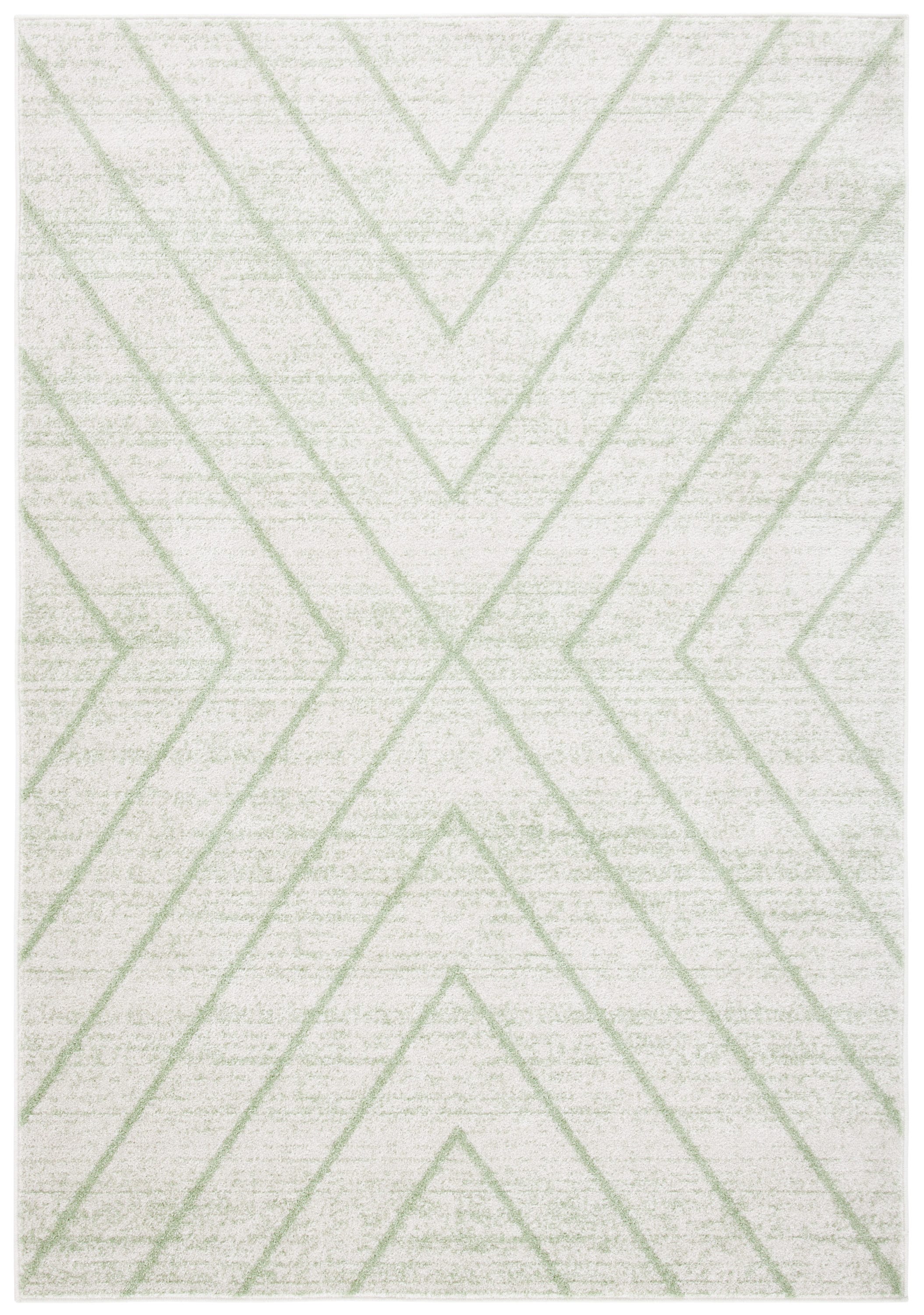 Safavieh ADR251W-9 Adirondack 9 x 12 (ft) Loomed Polypropylene Ivory/Sage Rectangular Indoor Geometric Bohemian/Eclectic Area rug