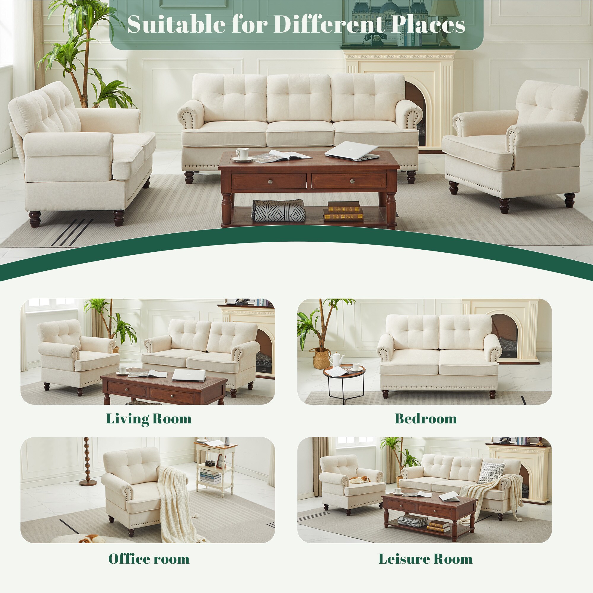 VOUA SAF-LYD3Z-BE Sofas-Loveseats - View #5