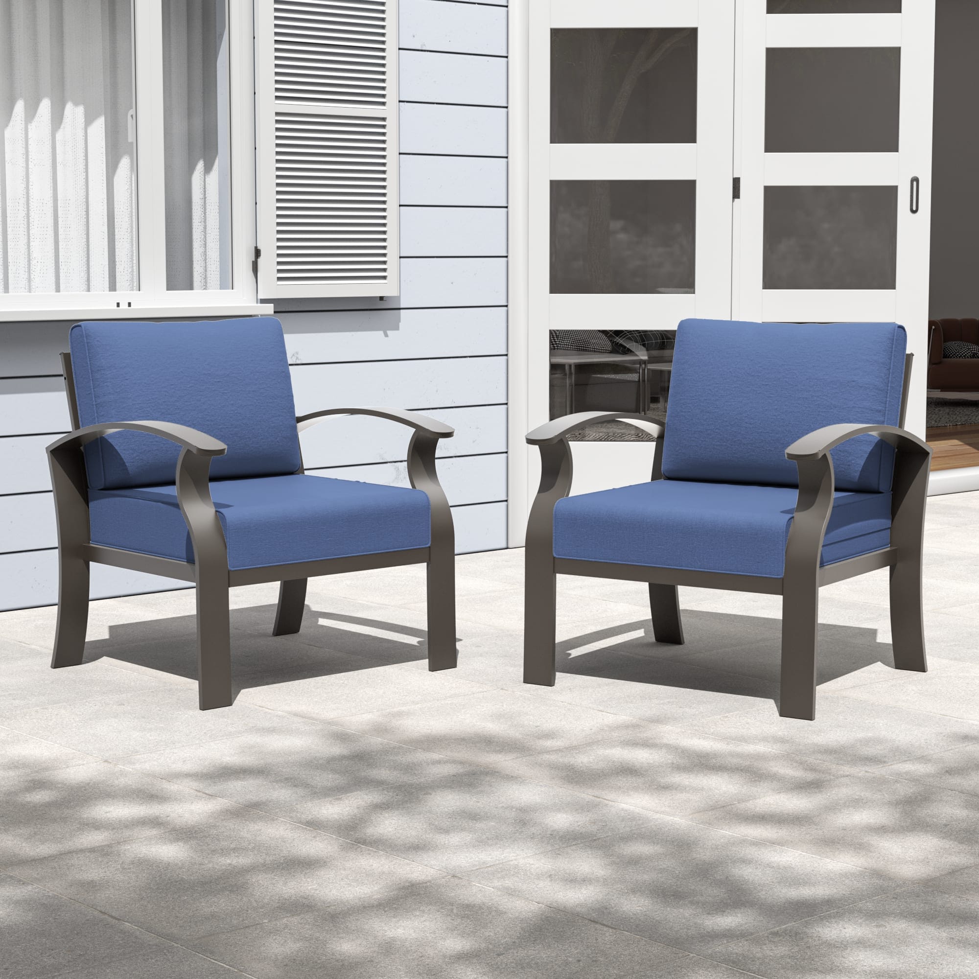 ALAULM LS-A-2C-NAVY Patio-Chairs - View #2