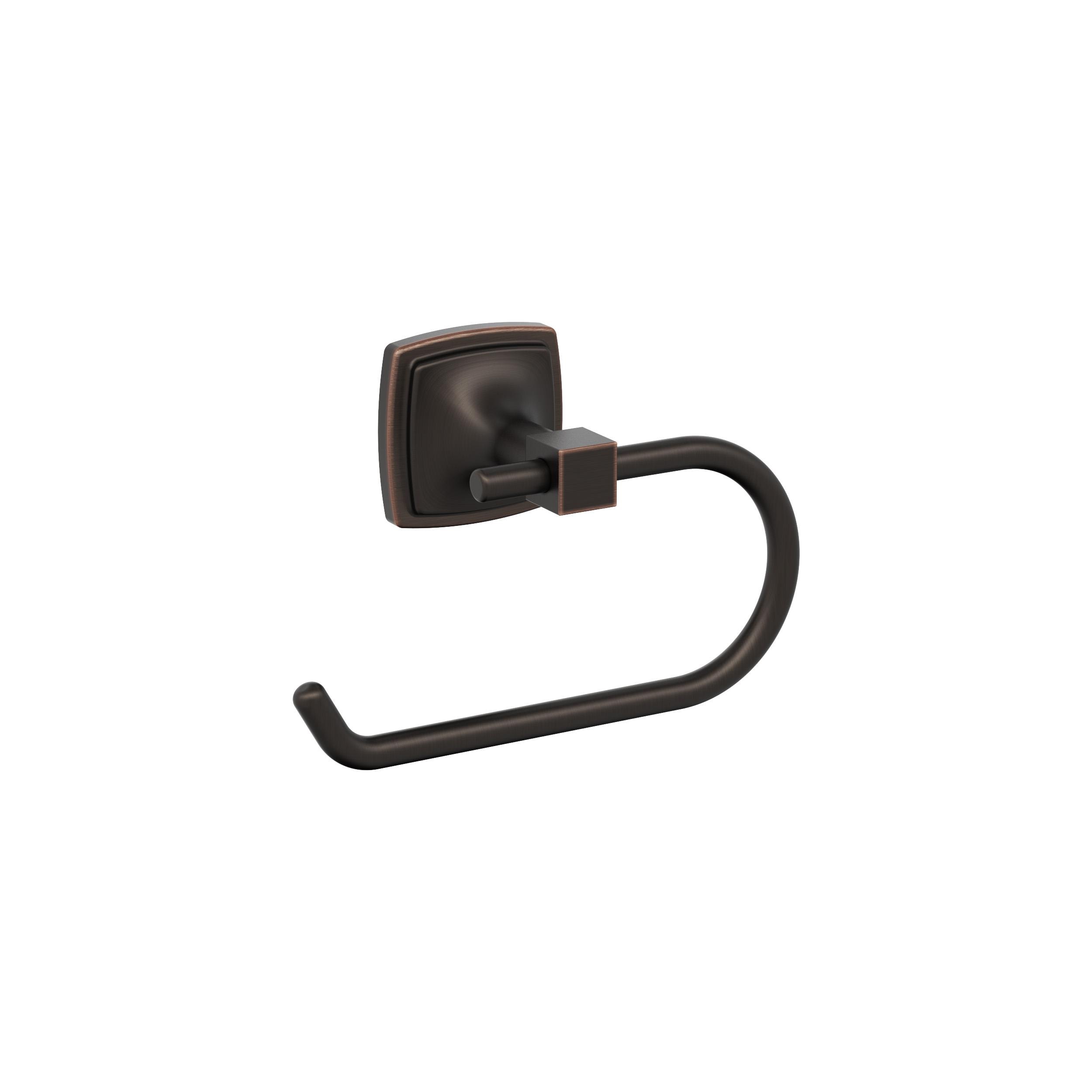 Amerock BH36091ORB Stature Oil Rubbed Bronze Wall mount Single post Toilet Paper Holder 1 -Rolls with Storage