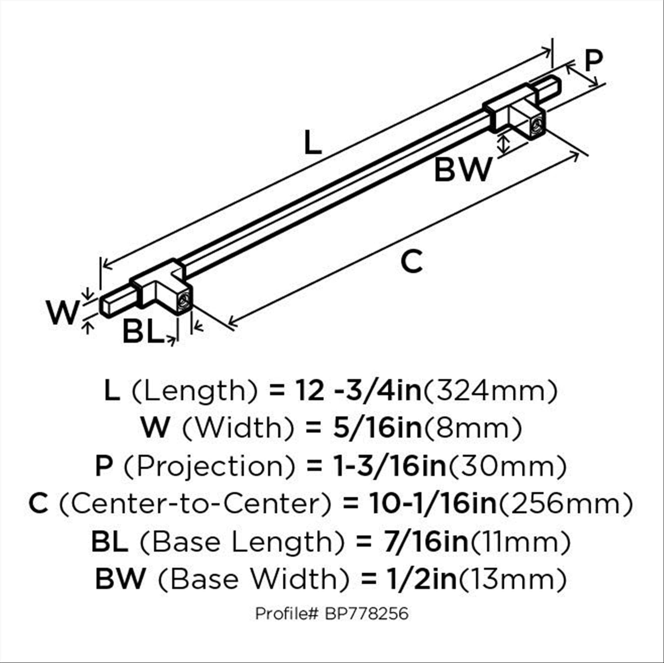 Amerock BP778256MBMB Cabinet-Pulls - View #2