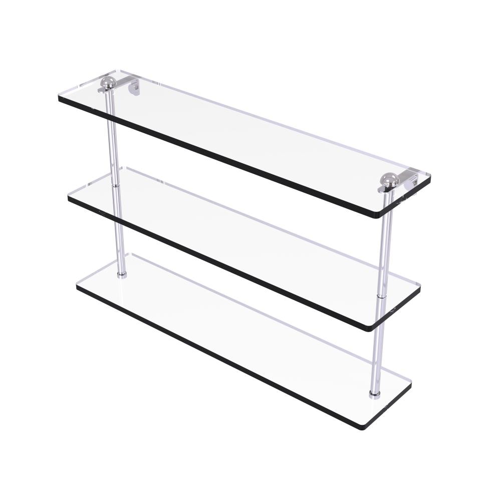 Allied Brass RC-5/22-PC Polished chrome 3 -Tier Wall mount Bathroom Shelf ( 22-in x 15-in x 5-in )