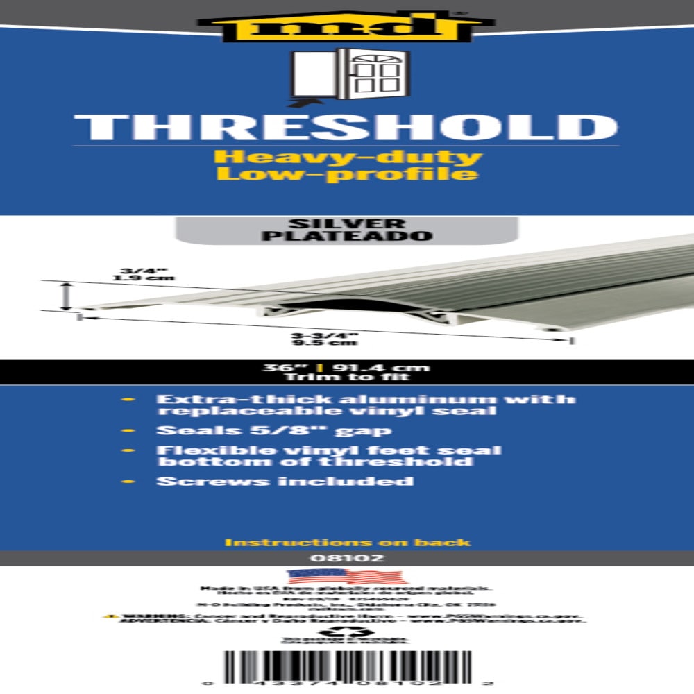 M-D 36-in x 3.75-in Aluminum Door Threshold (Install with Screws