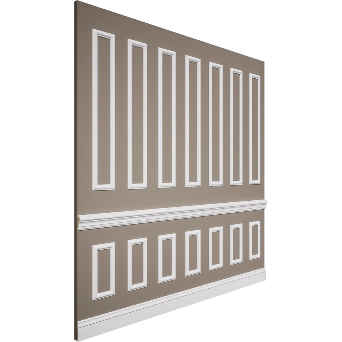 Ekena Millwork 96-in x 94-1/2-in Smooth Off-white Polyurethane Wainscoting Wall Panel 18 -Pack