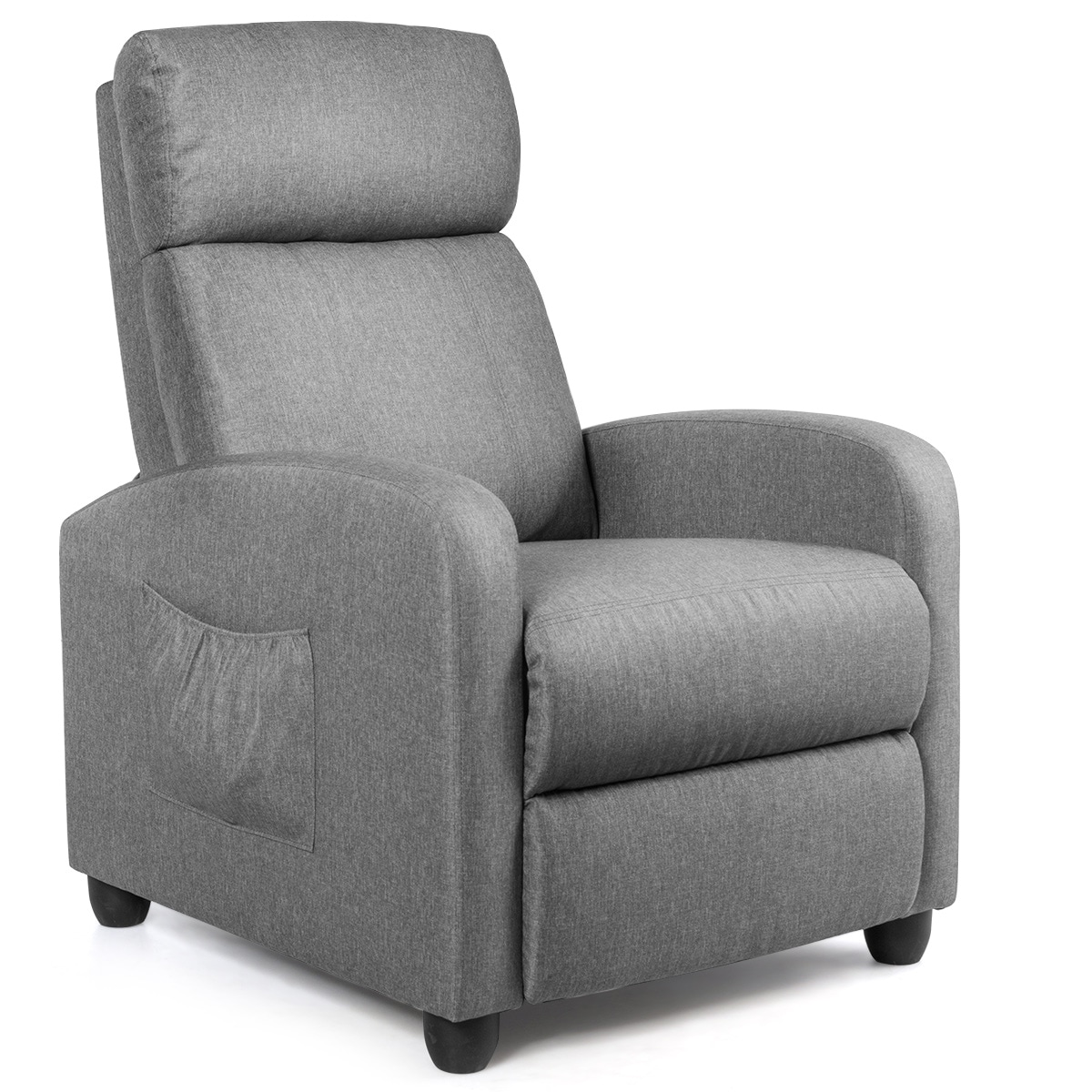 LIVIZA INS-66865BE Brown Linen Upholstered Powered Reclining Recliner with Lift Assistance