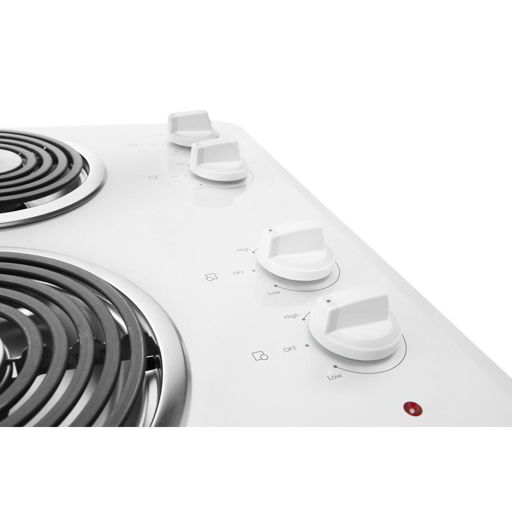 Whirlpool 30 in. 4-Burner Electric Coil Cooktop with Simmer & Power Burner  - White