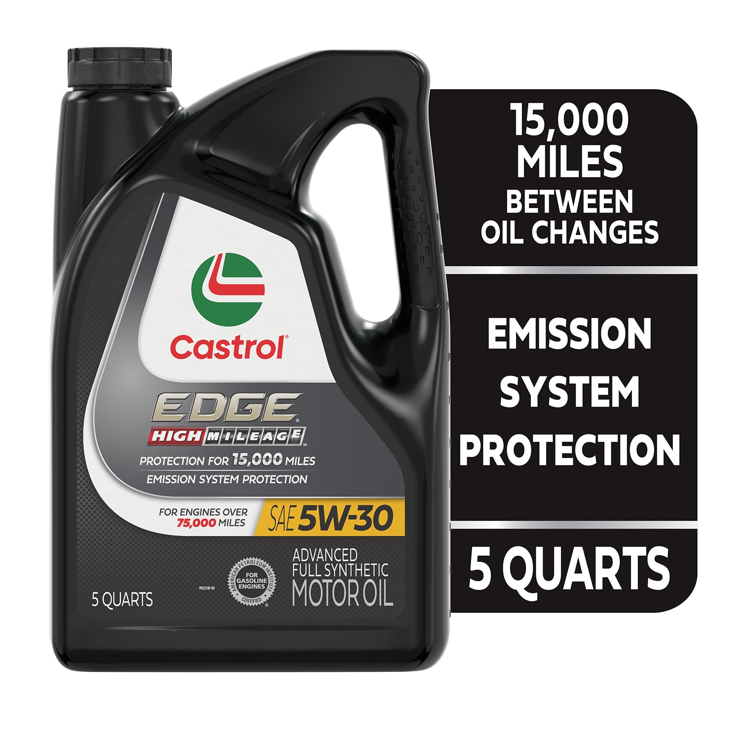 CASTROL Edge High Mileage 5w-30 5 Qt in the Motor Oil u0026 Additives  department at Lowes.com