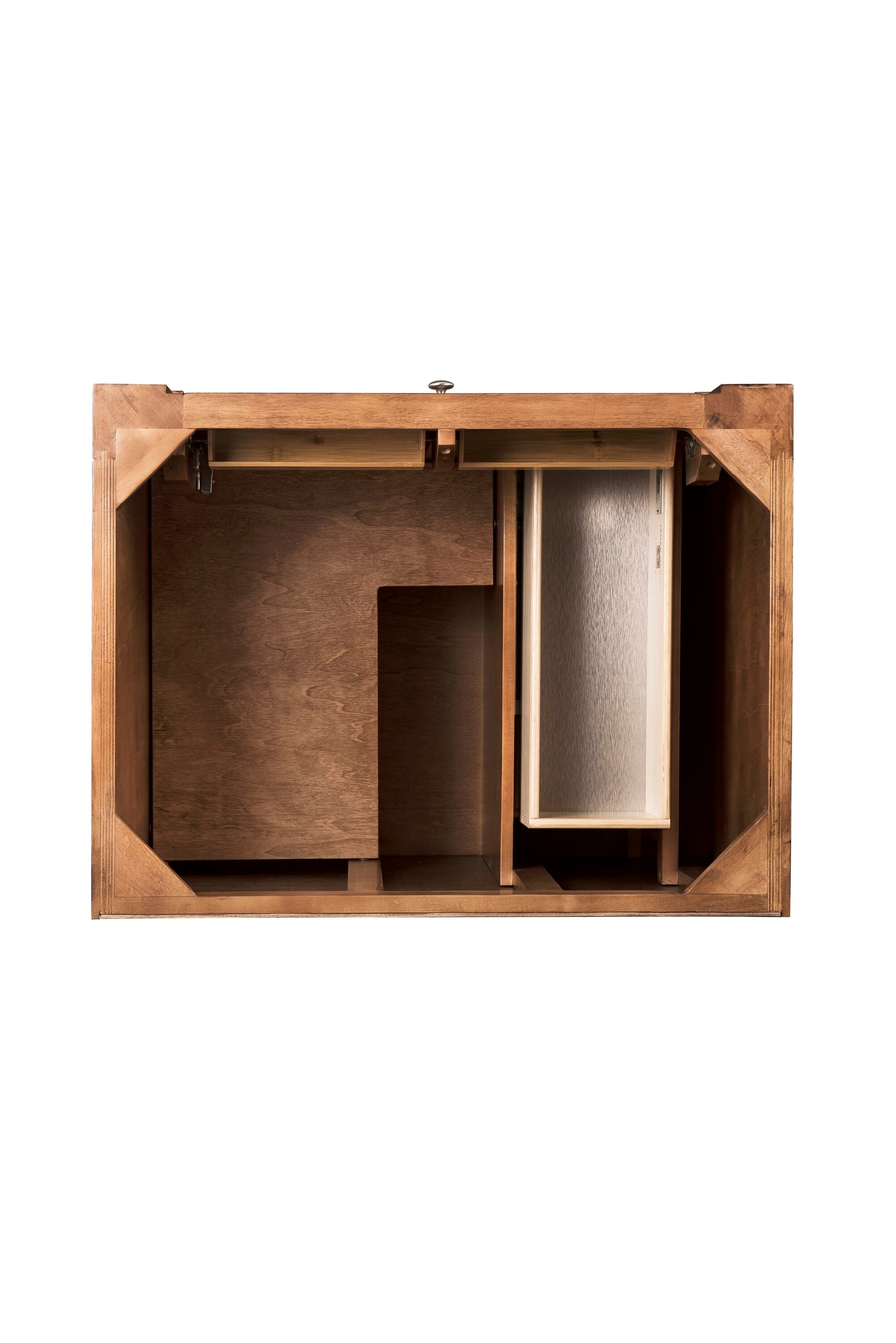 Saddle Brown 30" Solid Surface Single Vanity with Porcelain Sink