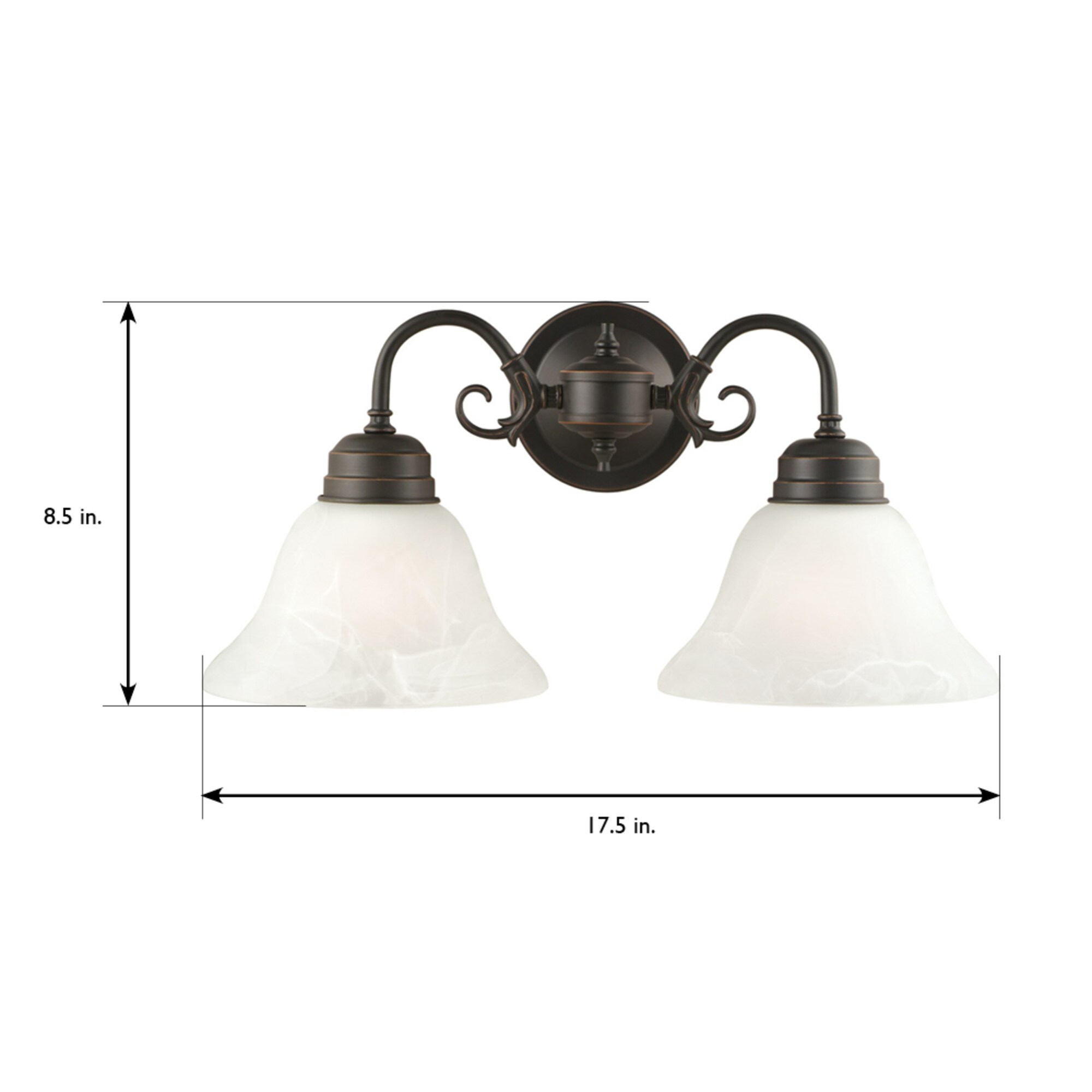 Elegant Millbridge Oil Rubbed Bronze 2-Light Wall Sconce