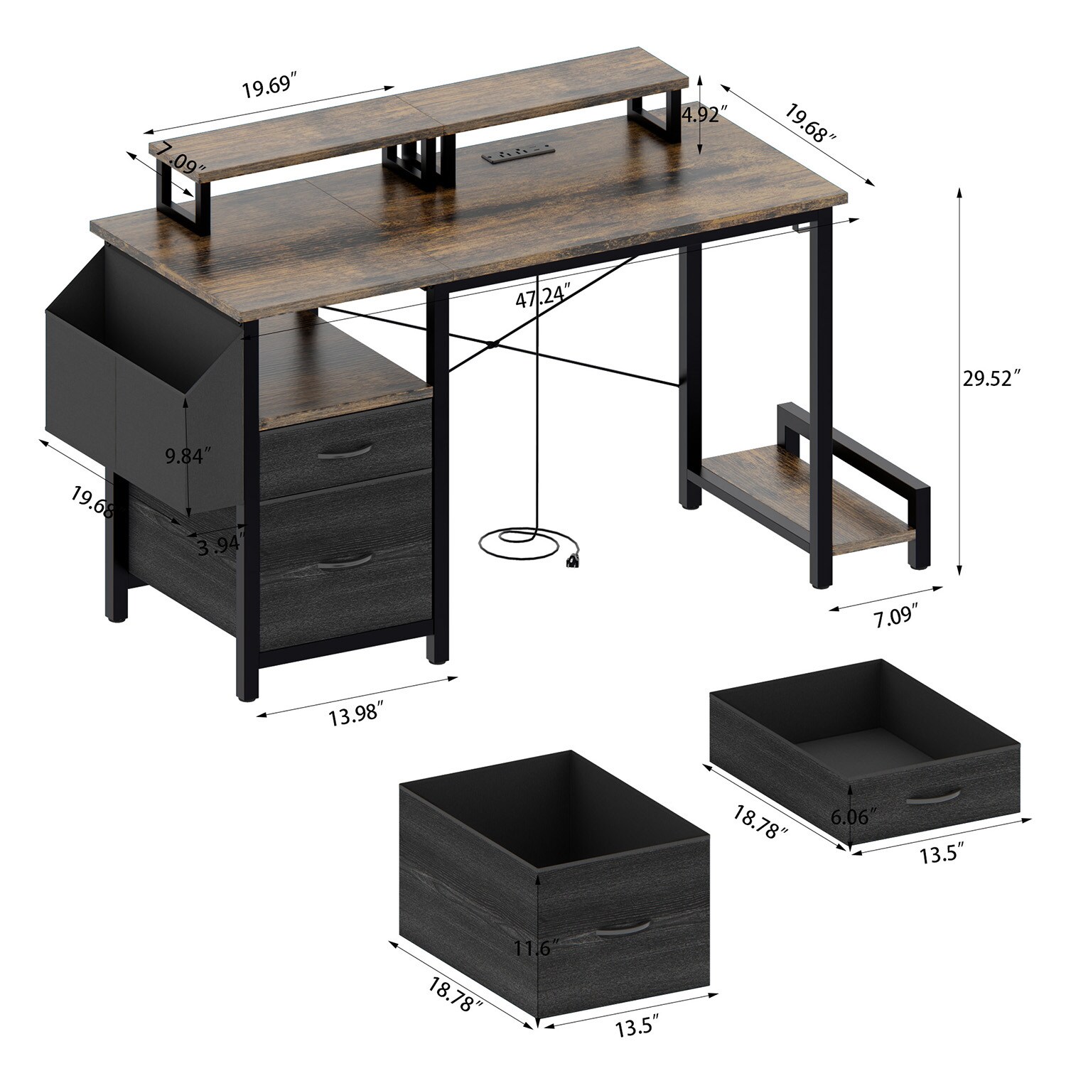 Mondawe MO-HW61782BK desks - View #9