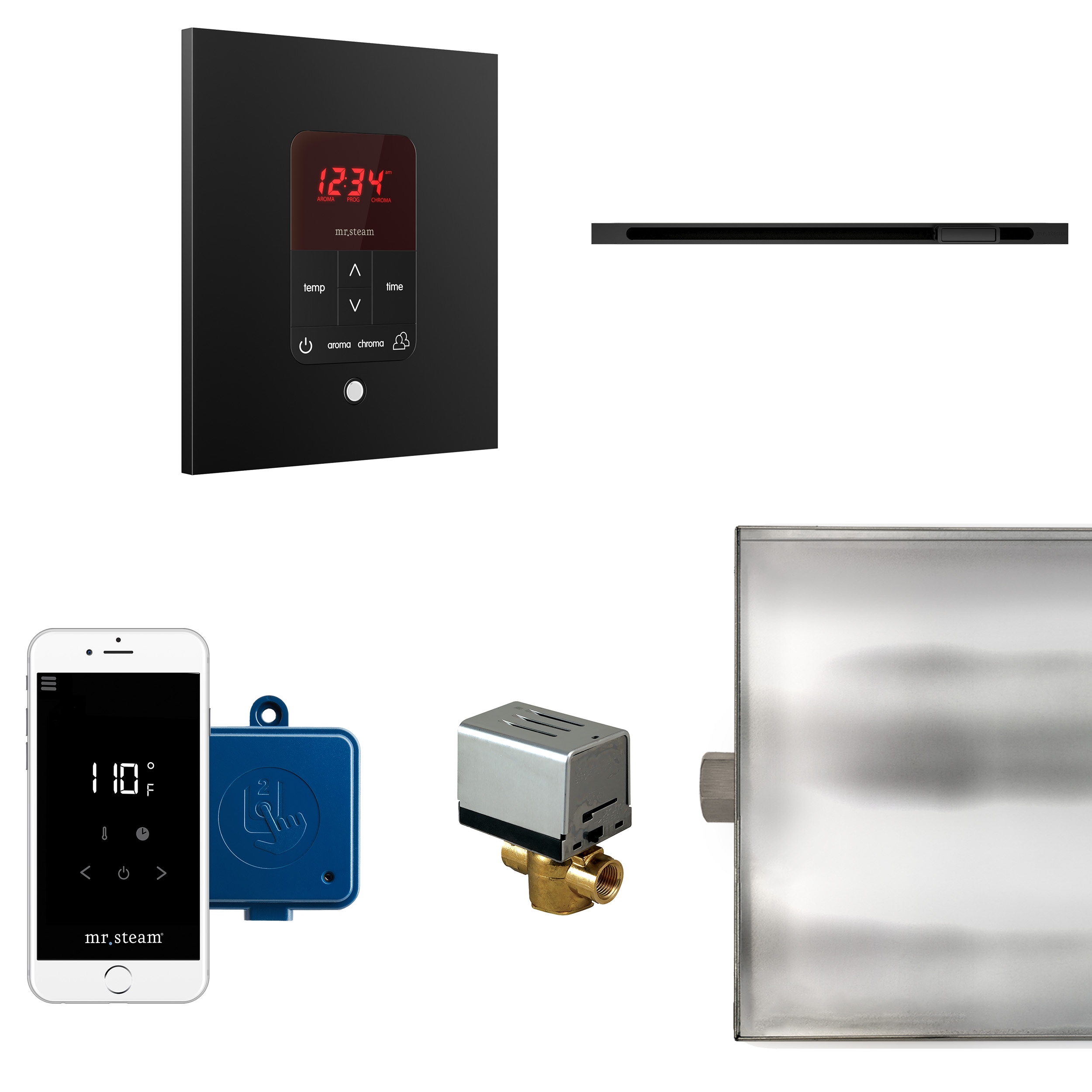 Mr. Steam BTLRL1SMB 120-Watts Matte Black Steam generator control kit