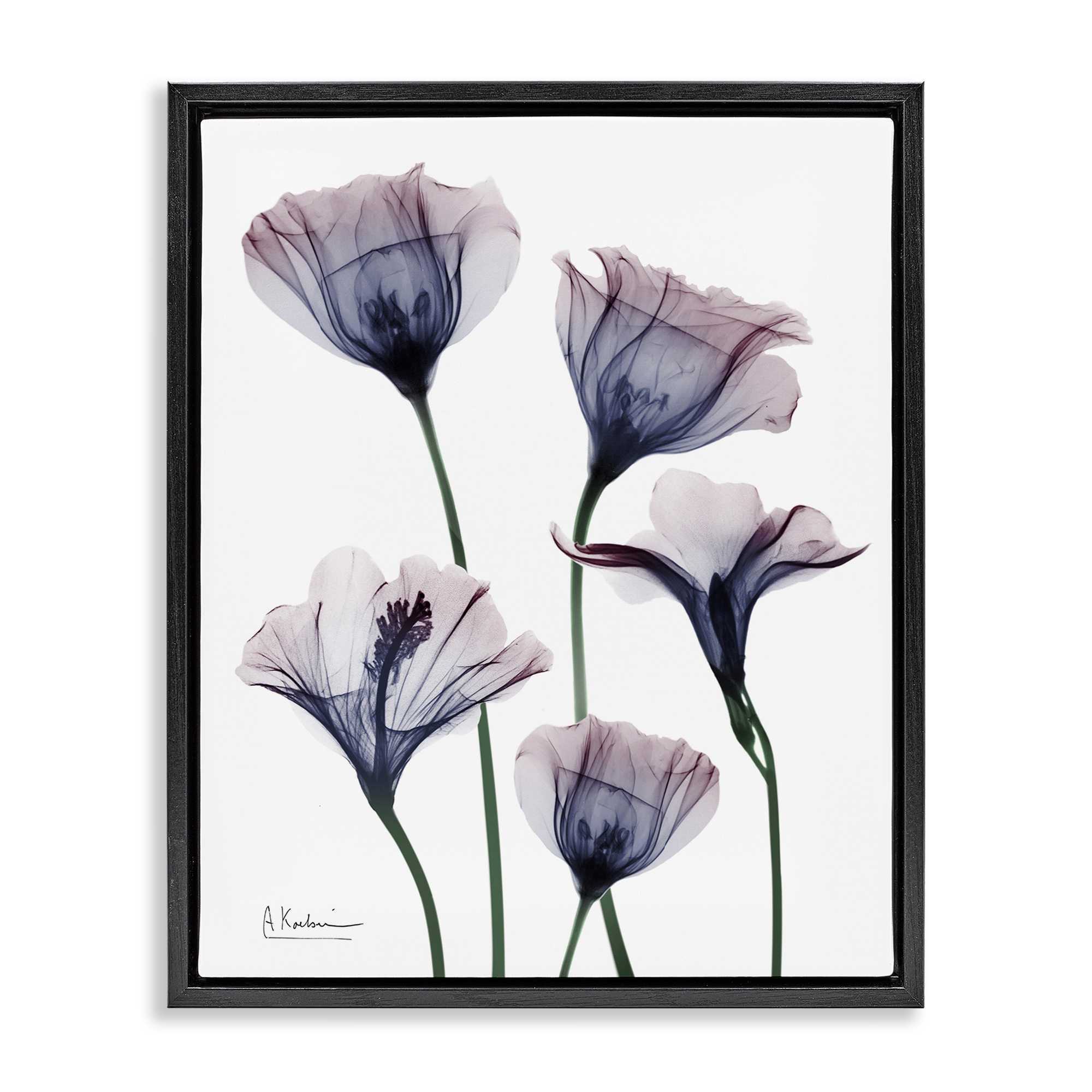 Stupell Industries BS-025-FFB-16X20 Subtle Fresh Flowers Black Framed Floater Canvas Wall Art By Albert Koetsier 17 x 21