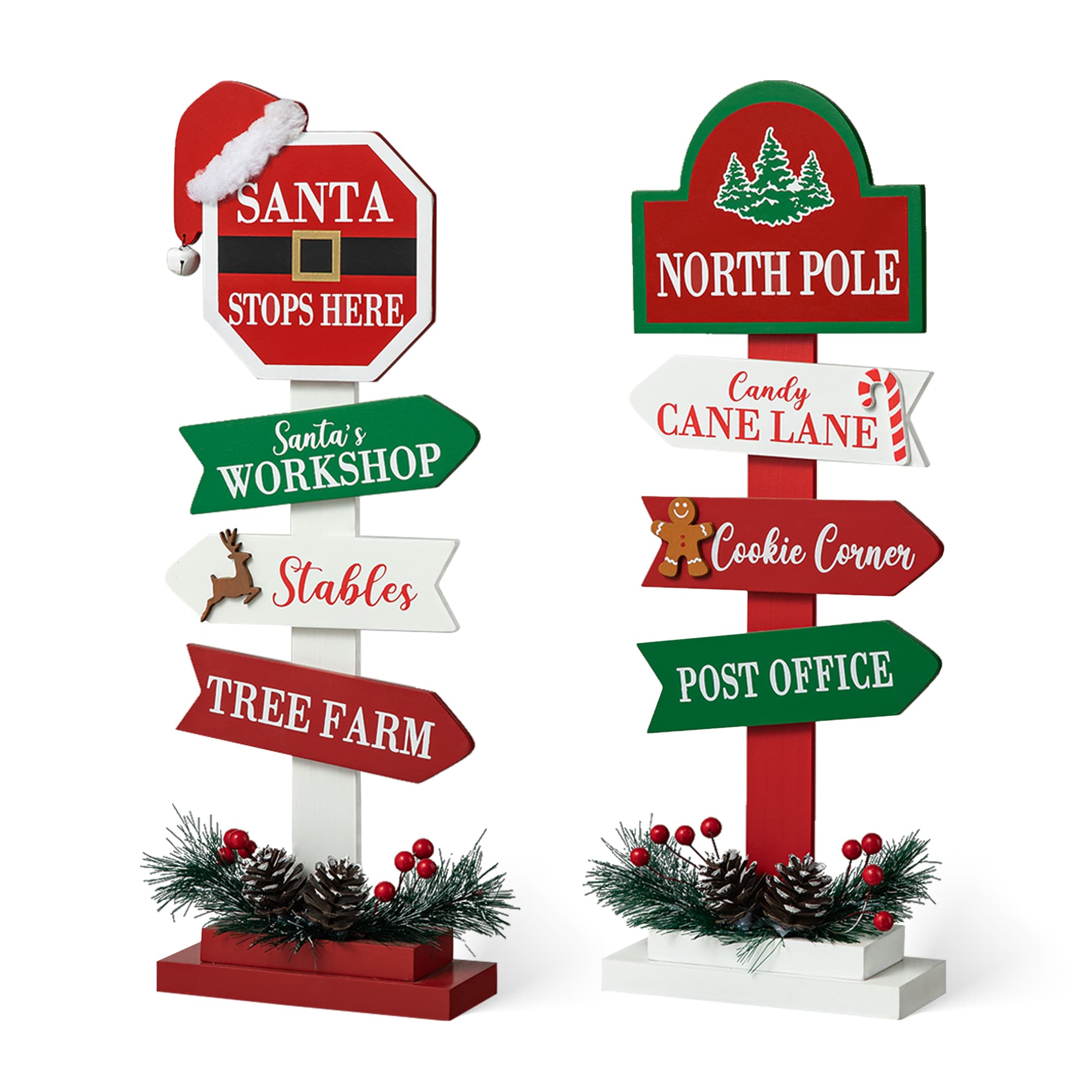 Glitzhome 2009900046 38-Inches Tabletop Decoration Santa Christmas Decor