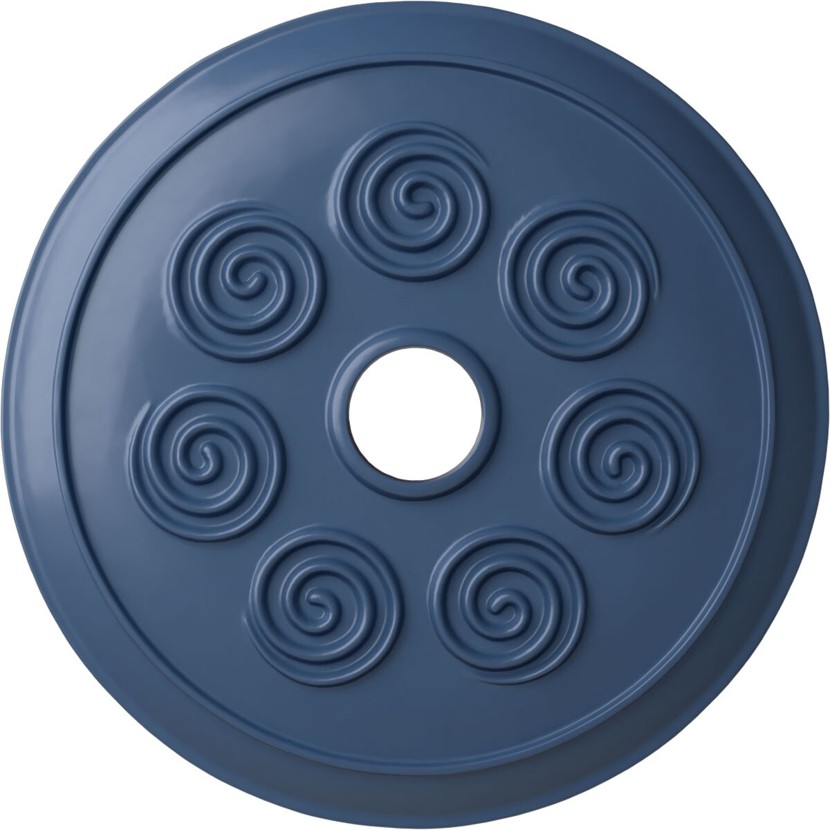 Ekena Millwork CM25SPAMF Spiral 25.25-in W x 25.25-in L Painted Americana Polyurethane Whole Ceiling Medallion