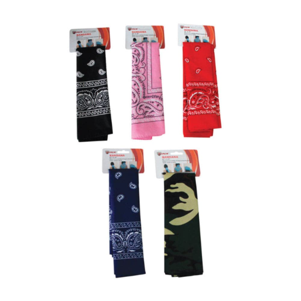 Diamond Visions  Max Force Bandanas Assorted Colors 21 x 21 in One Size Fits All Pack of 48