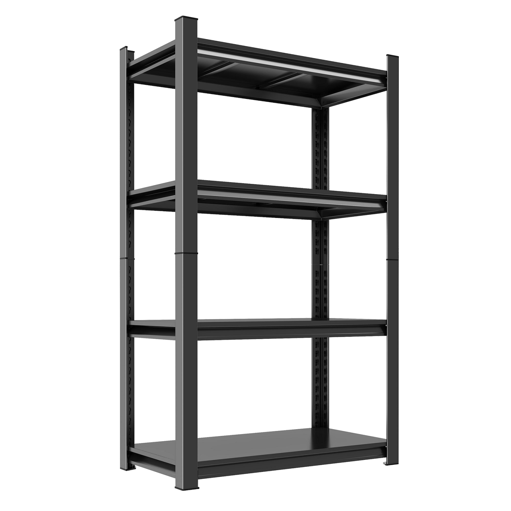 Clihome 39.37-in W x 17.71-in D x 63-in H 4 -Tier Heavy Duty Black Metal Utility Shelving Unit