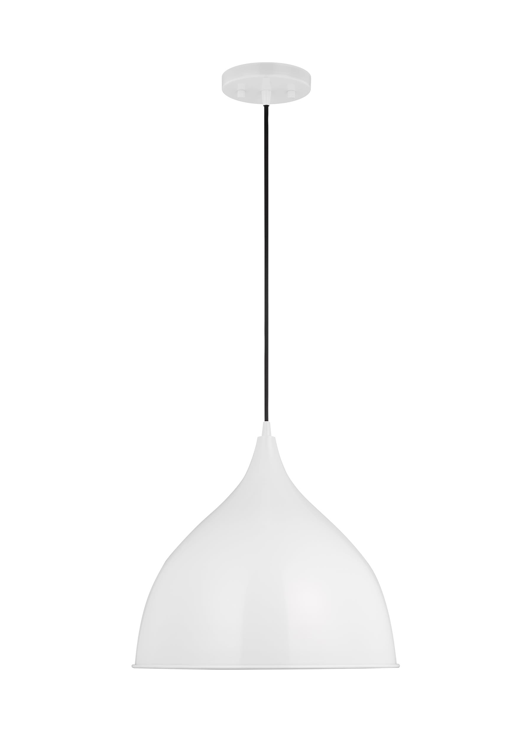 Generation Lighting 6001001-15 Grant White Modern/contemporary Globe Medium Hanging Pendant light