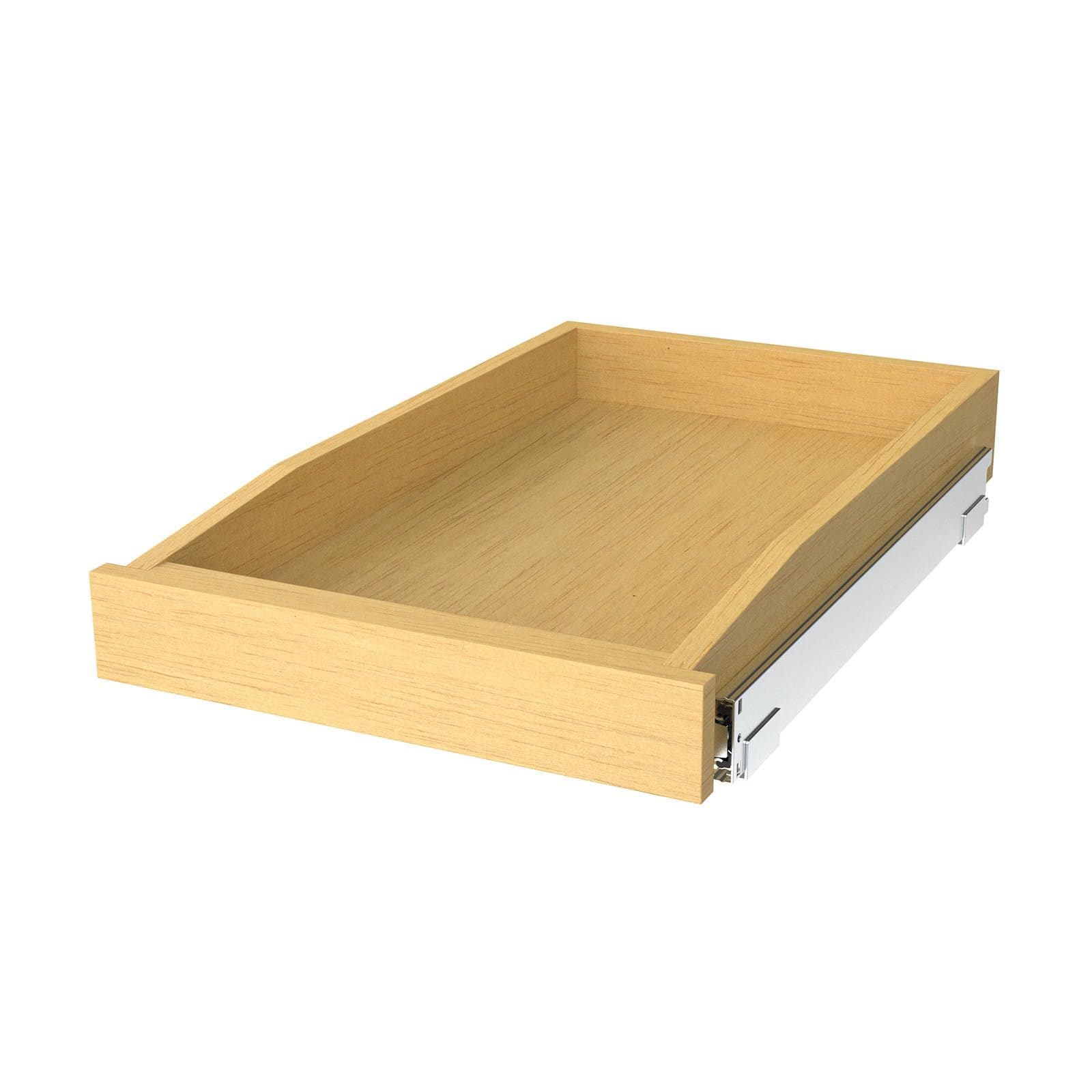 UUDULY  Wooden Pull Out Cabinet Organizer 14 W by 21 D by 3.35 H Heavy Duty Slide Out Drawers for Kitchen Cabinets durable home and garden