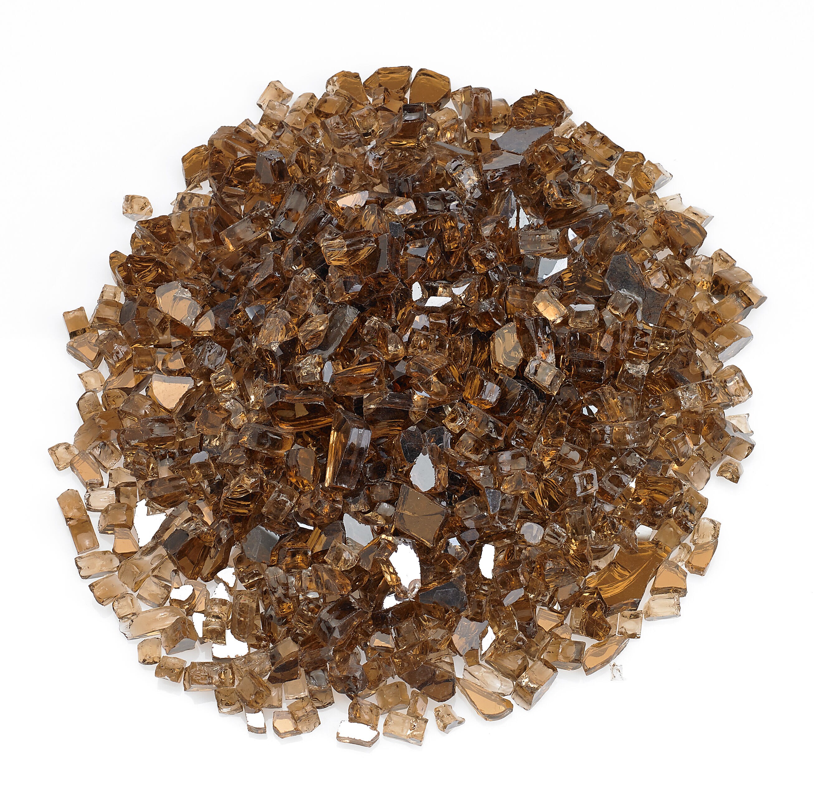 American Fire Glass Fire Glass - 1/4-in Copper Reflective - 10-lb Jar for Gas Fire Pits and Fireplaces #AFF-COPRF-10-J