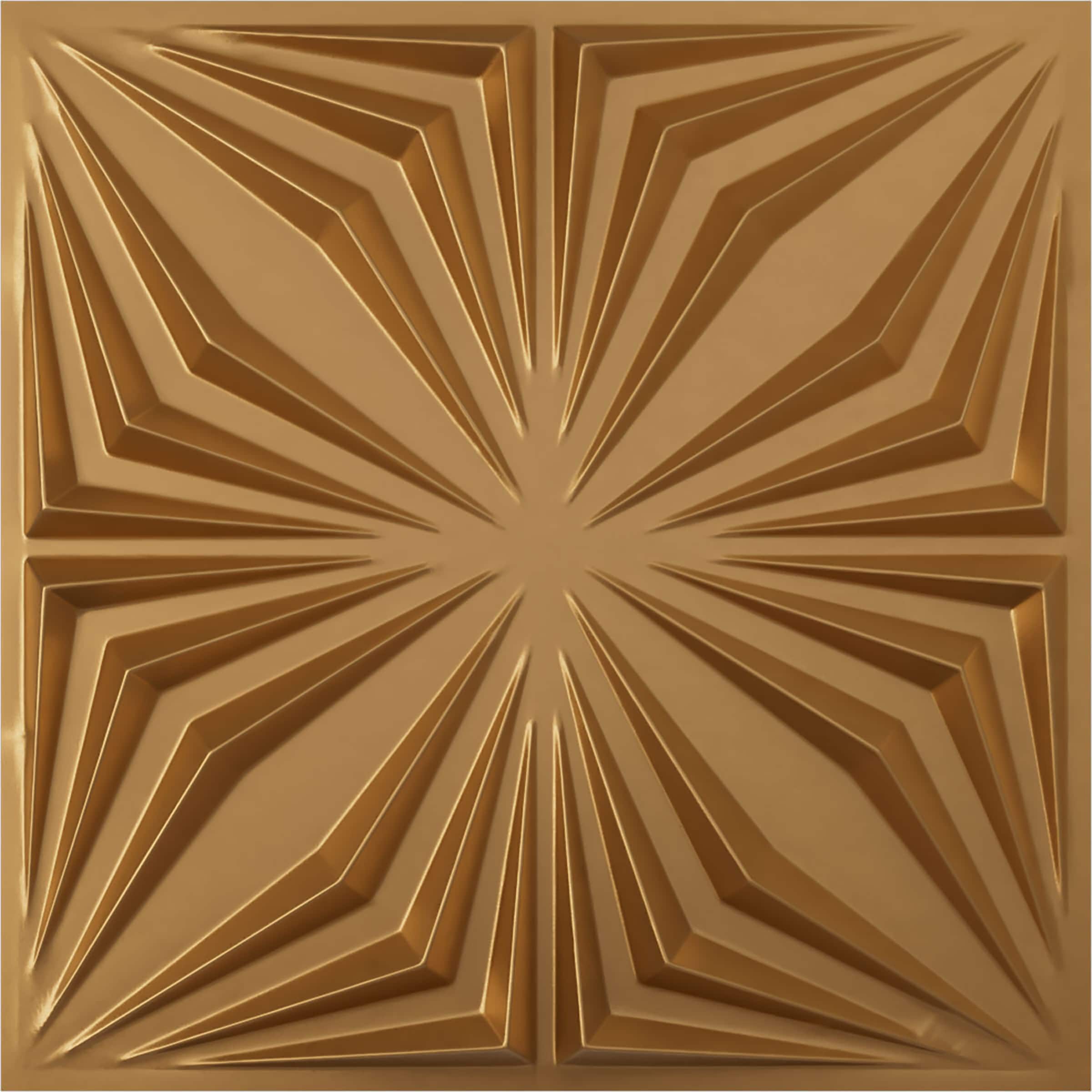 Ekena Millwork WP20X20AHBGL 19-5/8-in x 19-5/8-in Embossed Paintable/Stainable Gold PVC Wall Panel ( 2.67-sq ft )