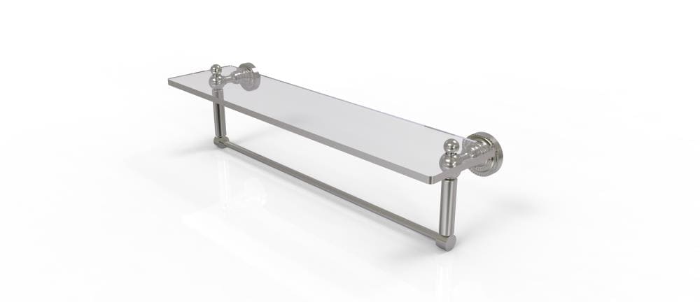 Allied Brass Dottingham Satin Nickel 1-Tier Wall Mount Bathroom Shelf ...