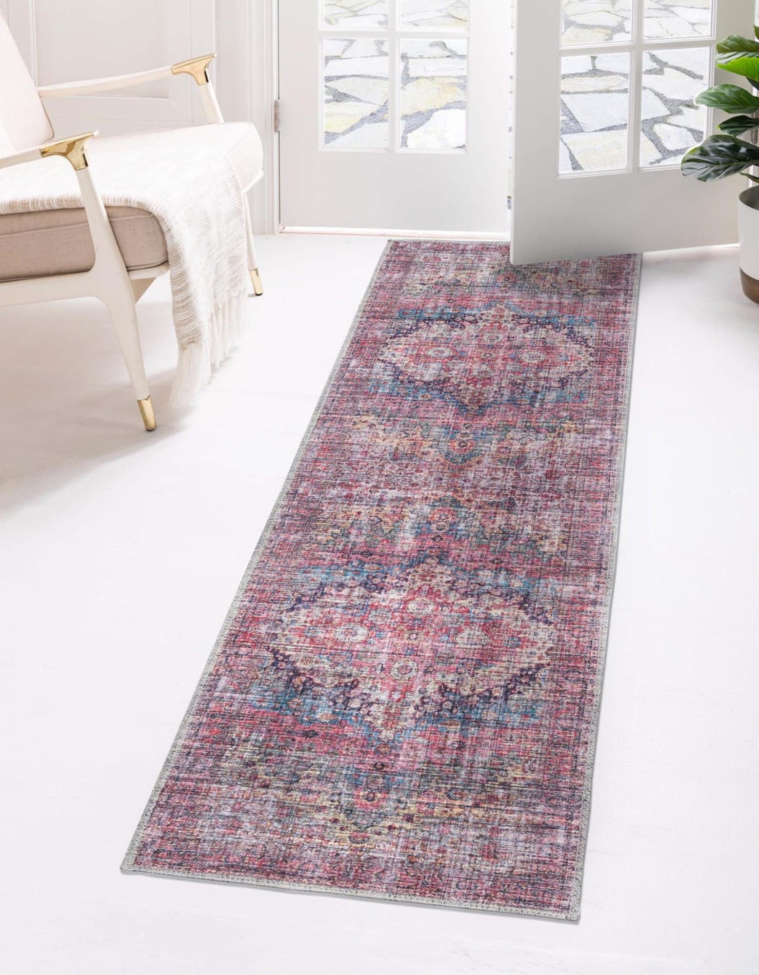 Mangata Modern Multicolor Chenille 2x10 Runner Rug
