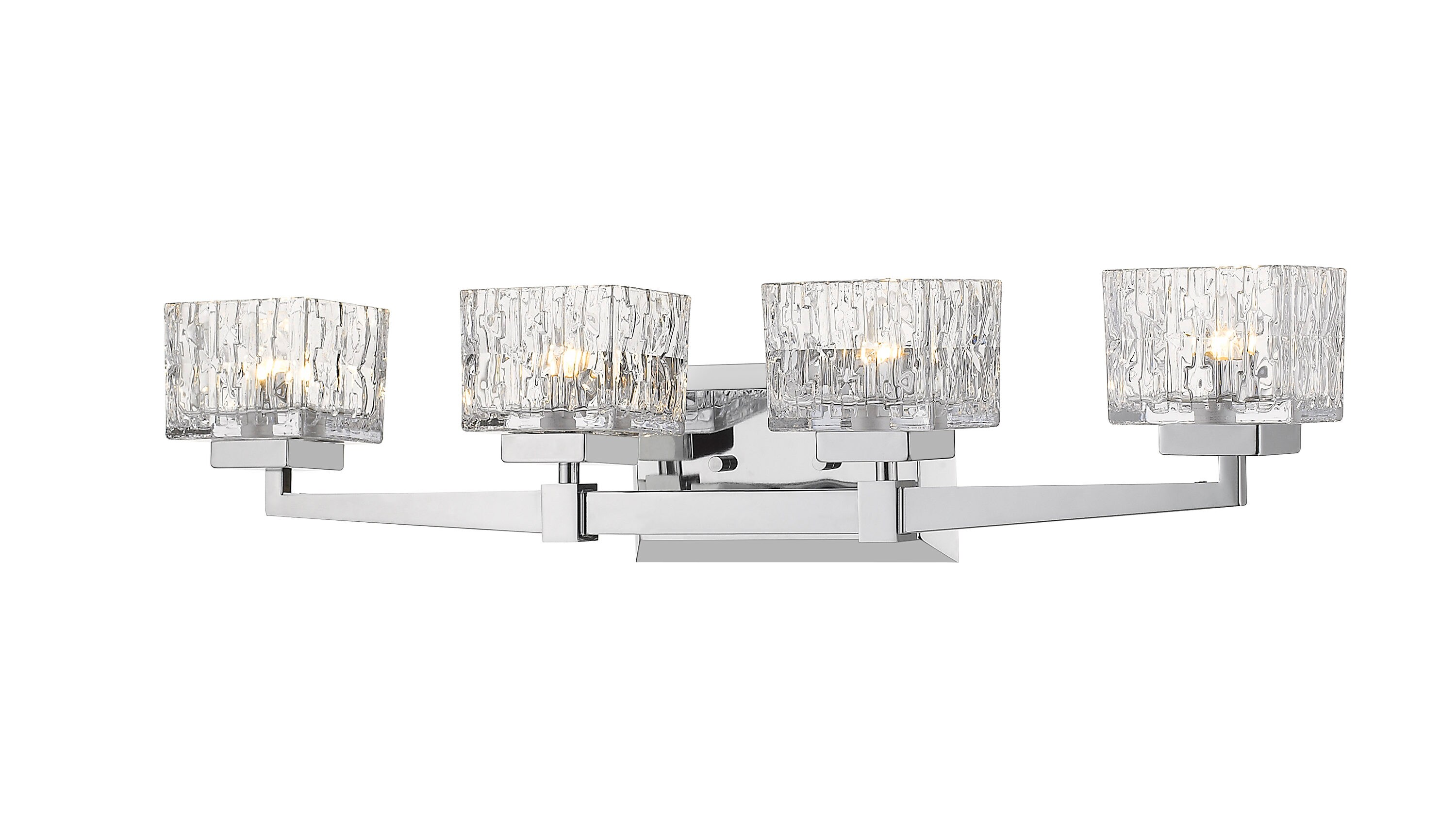 Z-Lite 1927-4V-CH Rubicon 29.5-in 4-Light Chrome Modern/Contemporary Vanity Light
