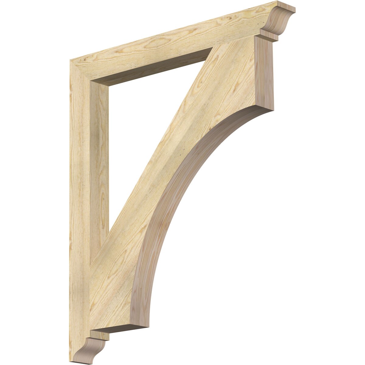 Ekena Millwork BKT04X38X44WTL01RDF Westlake traditional rough sawn 4-in x 38-in x 44-in Douglas fir Brown Wood Standard bracket