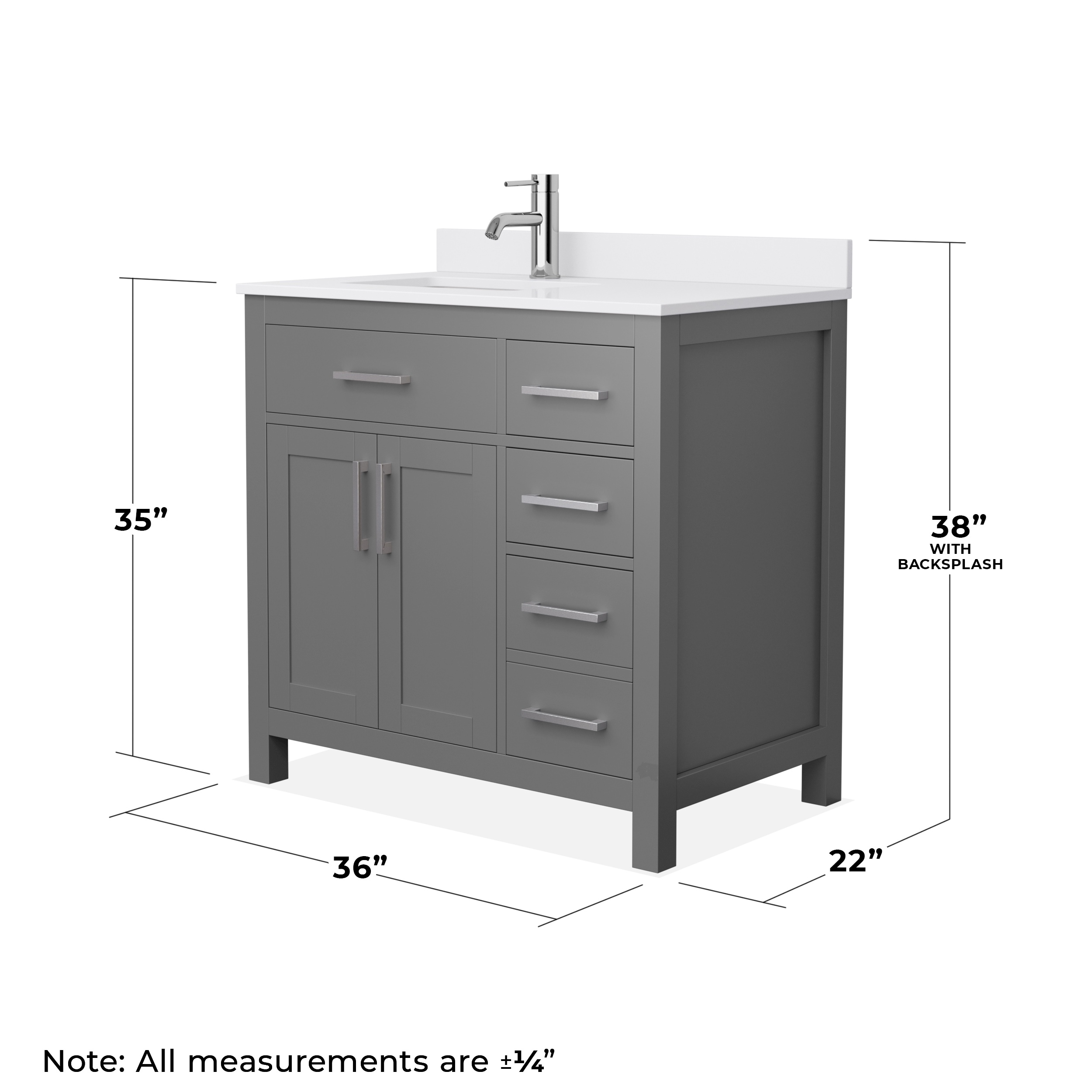 Wyndham Collection WCG242436SKGWCUNSMXX Bath-Vanity-Combo - View #5
