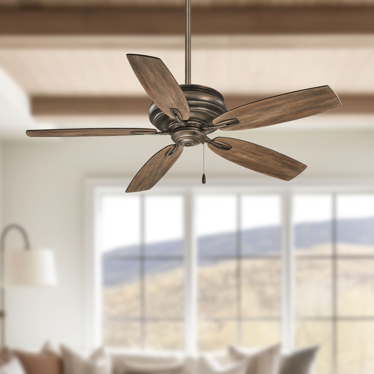 Minka Aire F614-HBZ Timeless 54-in Heirloom Bronze with Aged Boardwalk Blades Ceiling Fan Without Light ( 5 -Blade )