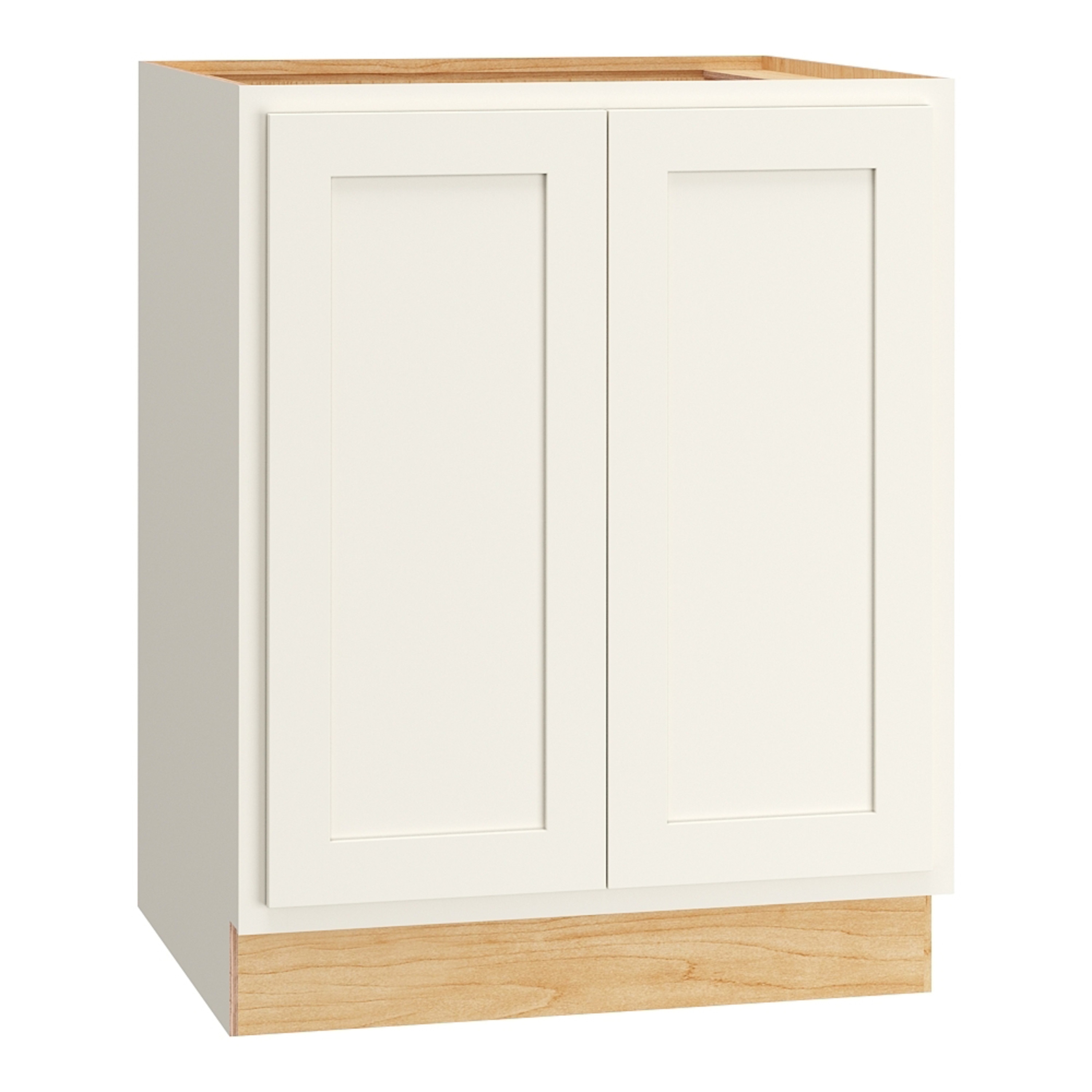 Diamond Express Jamestown 27-in W x 34.5-in H x 24-in D White Partial Overlay Base Fully assembled Plywood Cabinet (Recessed Panel Shaker)